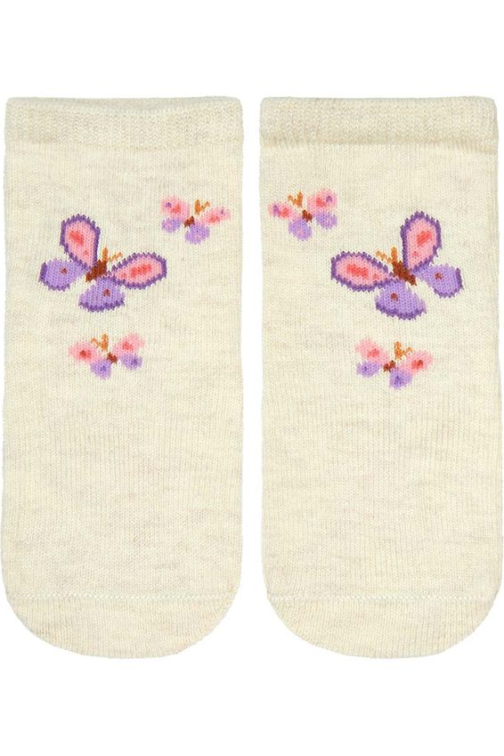 Organic Baby Socks Jacquard - Butterfly Bliss