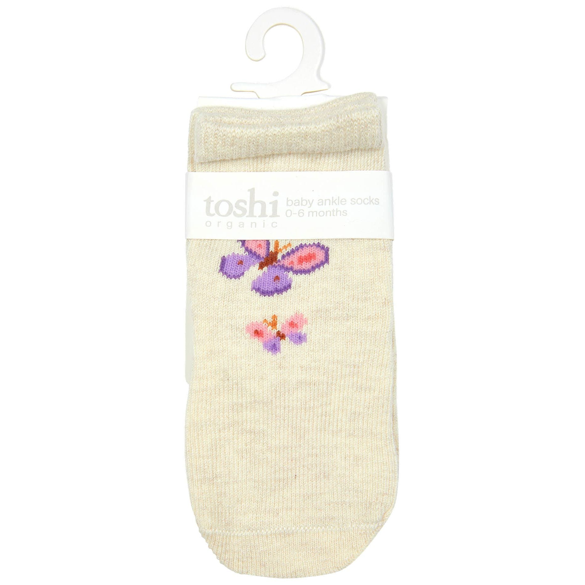 Organic Baby Socks Jacquard - Butterfly Bliss