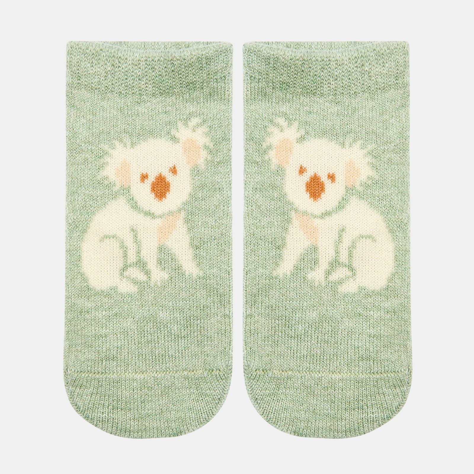 Organic Socks Ankle Jacquard - Koala