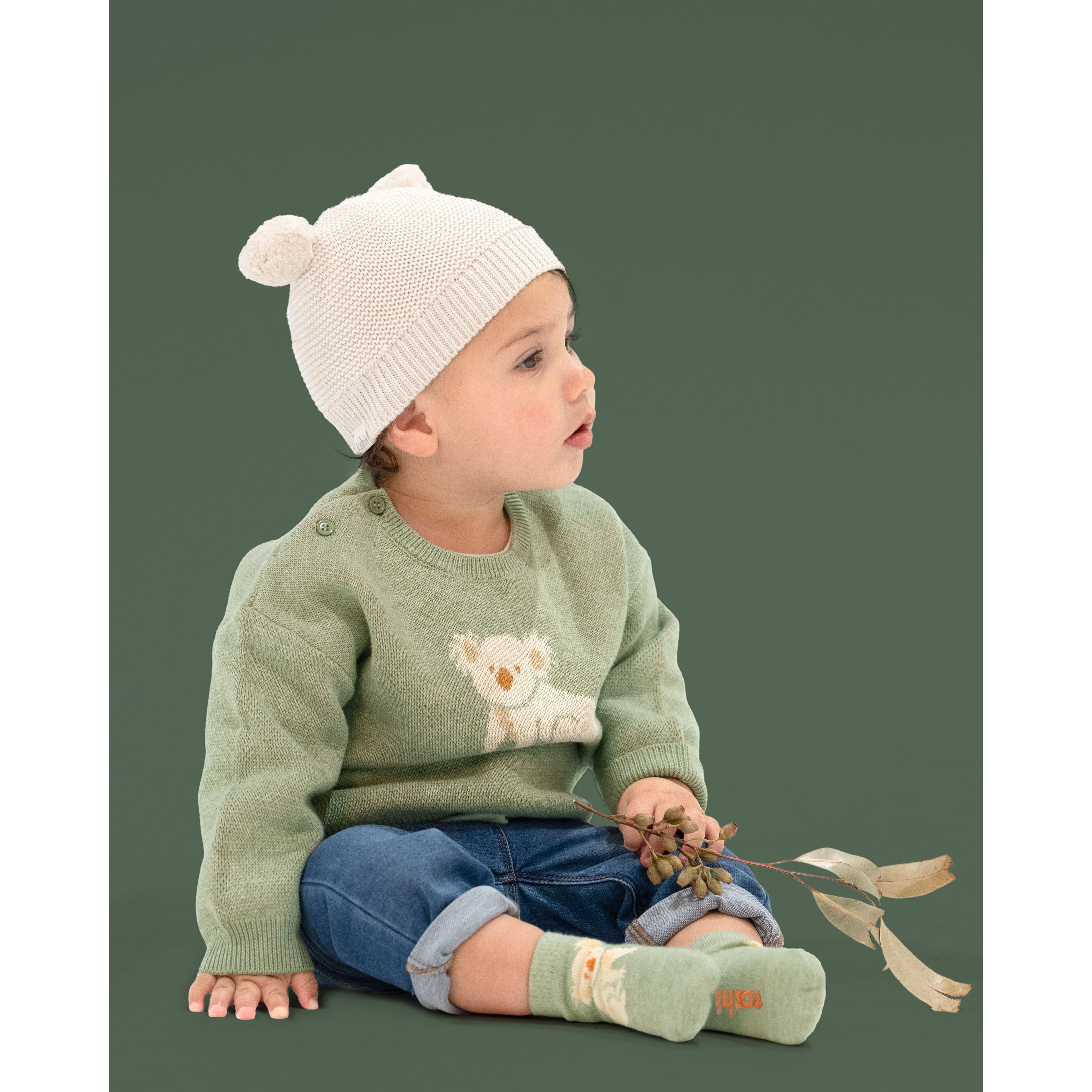 Organic Socks Ankle Jacquard - Koala