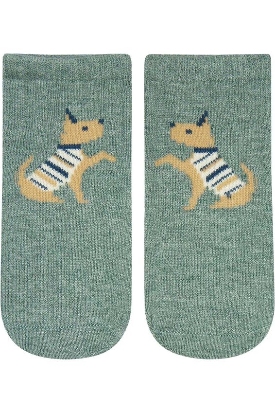 Organic Baby Socks Jacquard - Lapdog