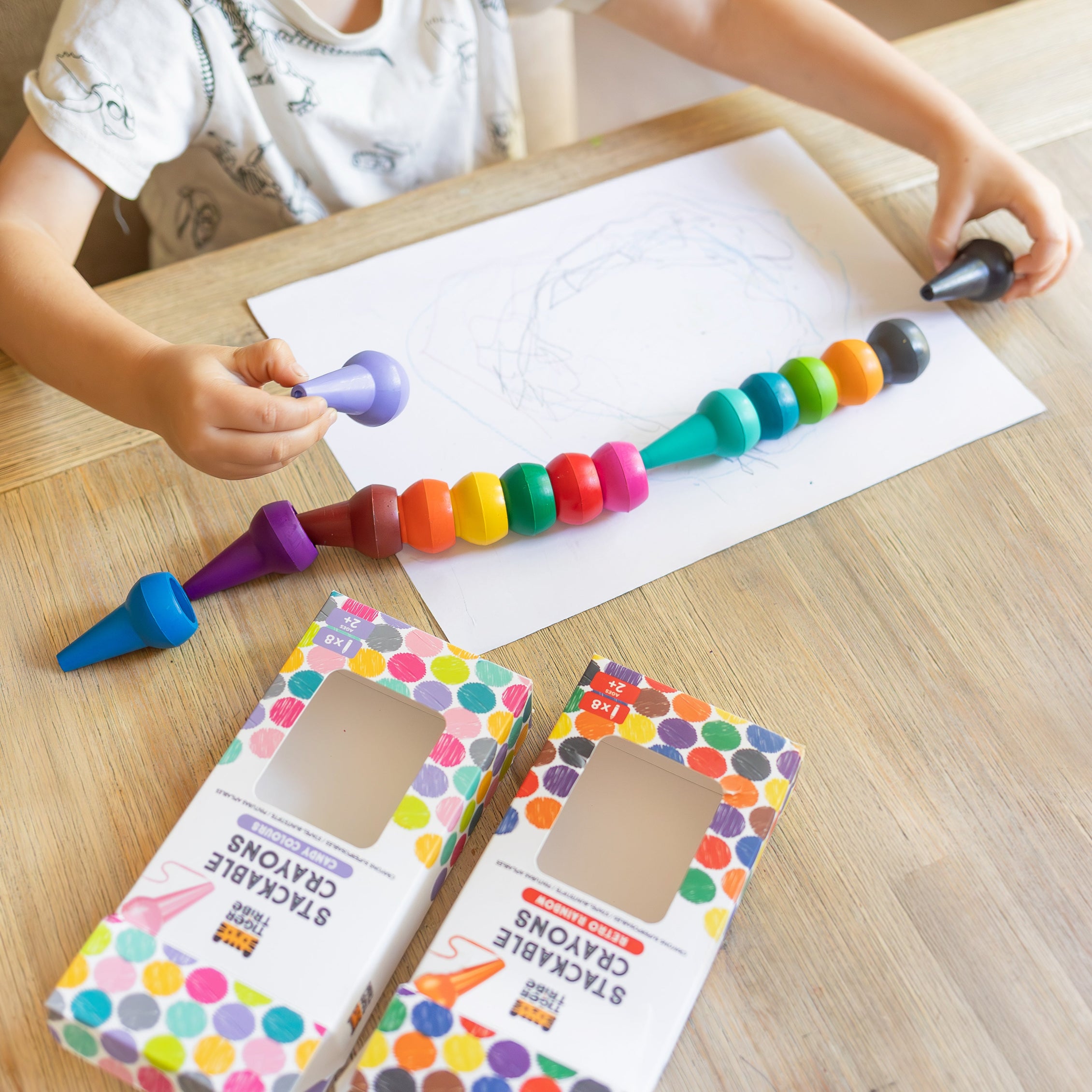 Stackable Crayons - Retro Rainbow