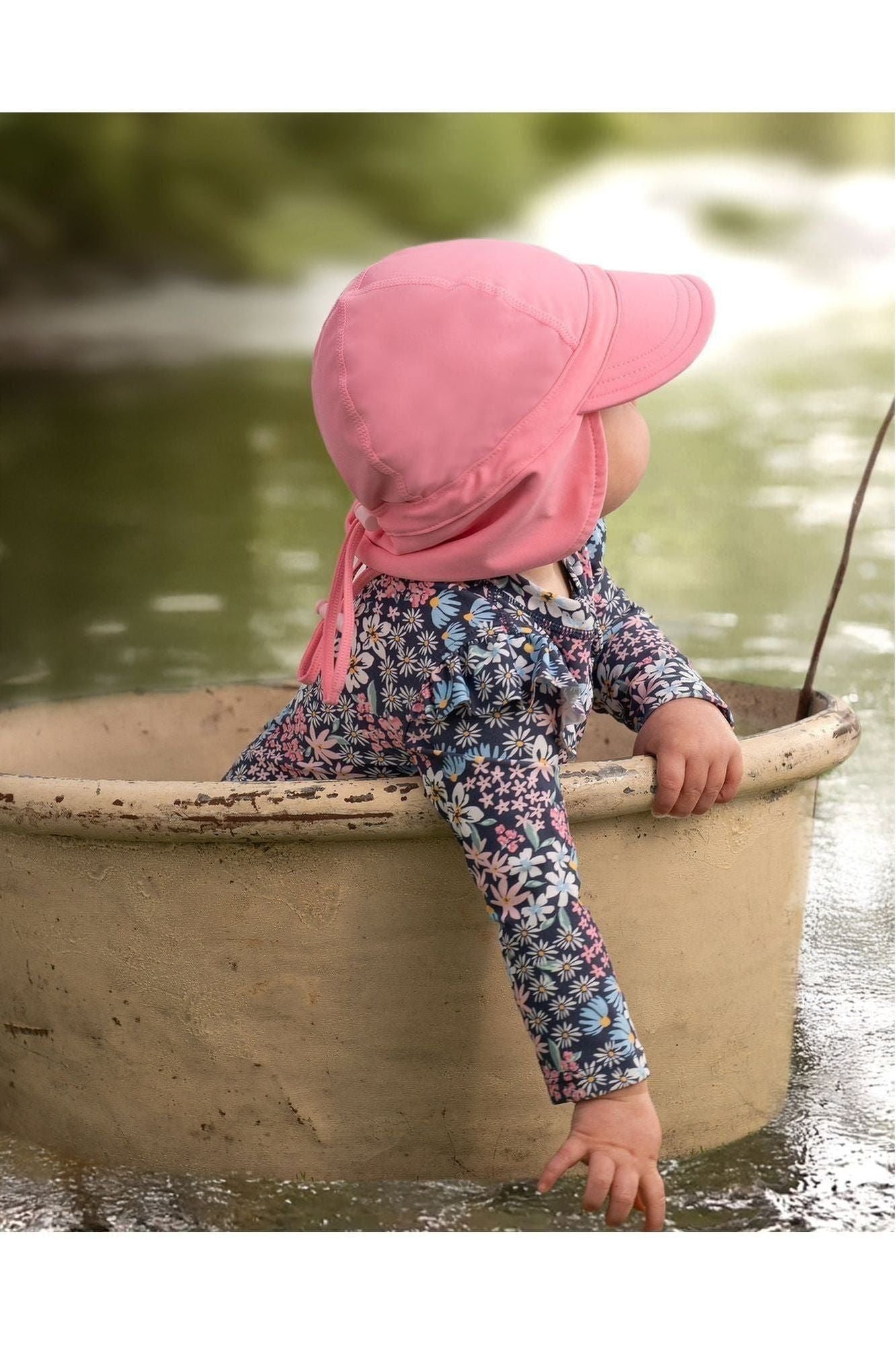 Swim Onesie L/S Ripple - Wattle Dusk