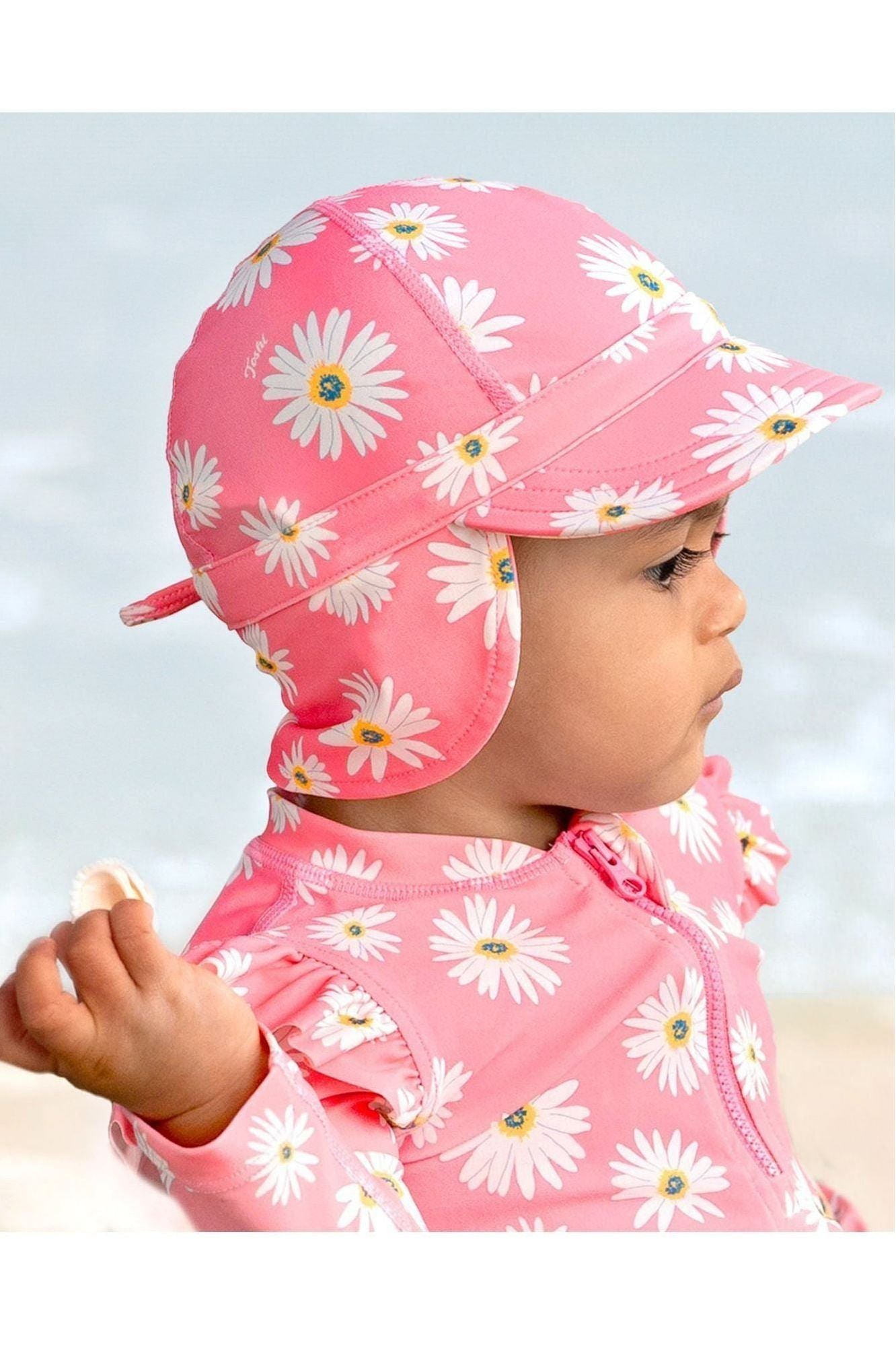 Swim Onesie L/S Ripple - Daisy Watermelon