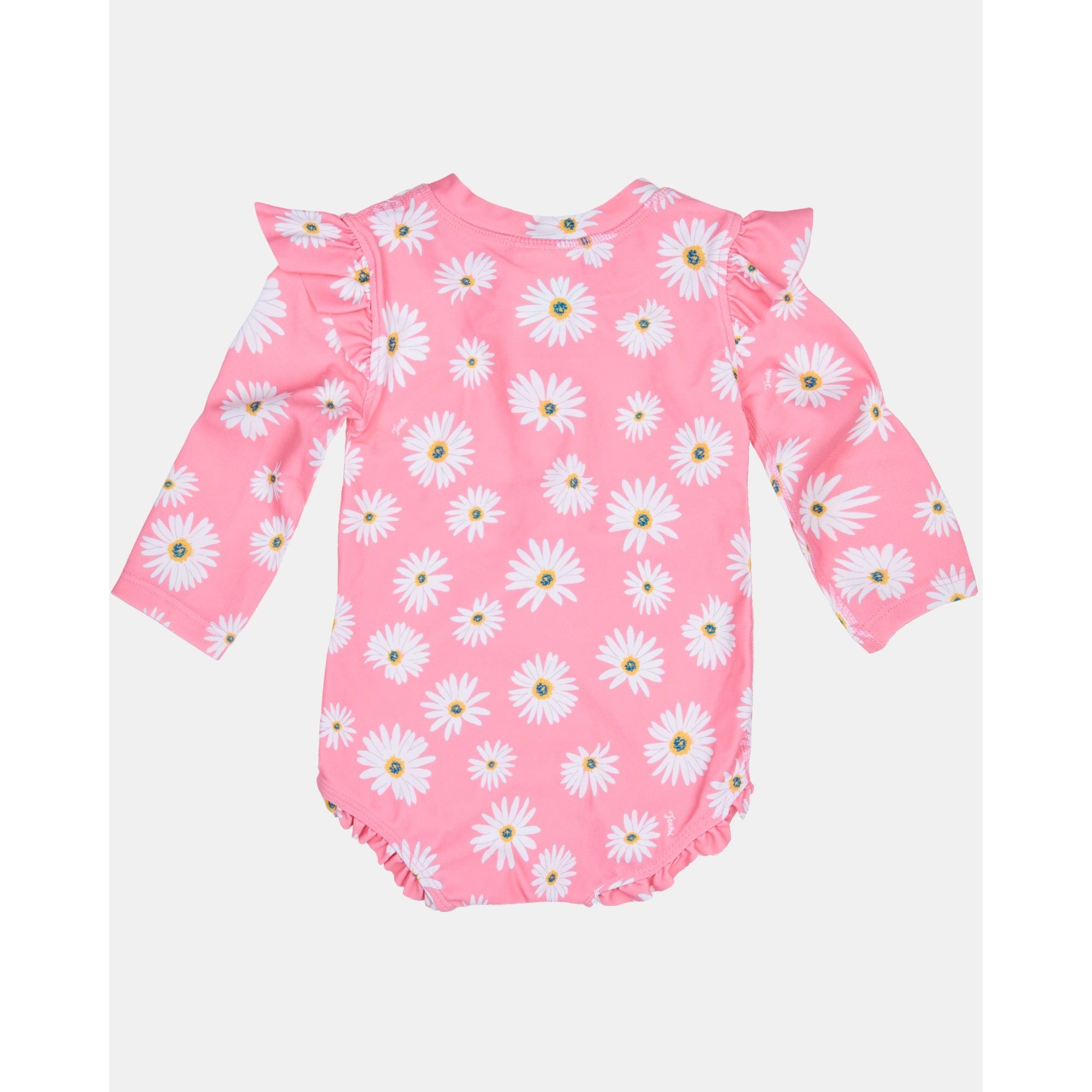 Swim Onesie L/S Ripple - Daisy Watermelon