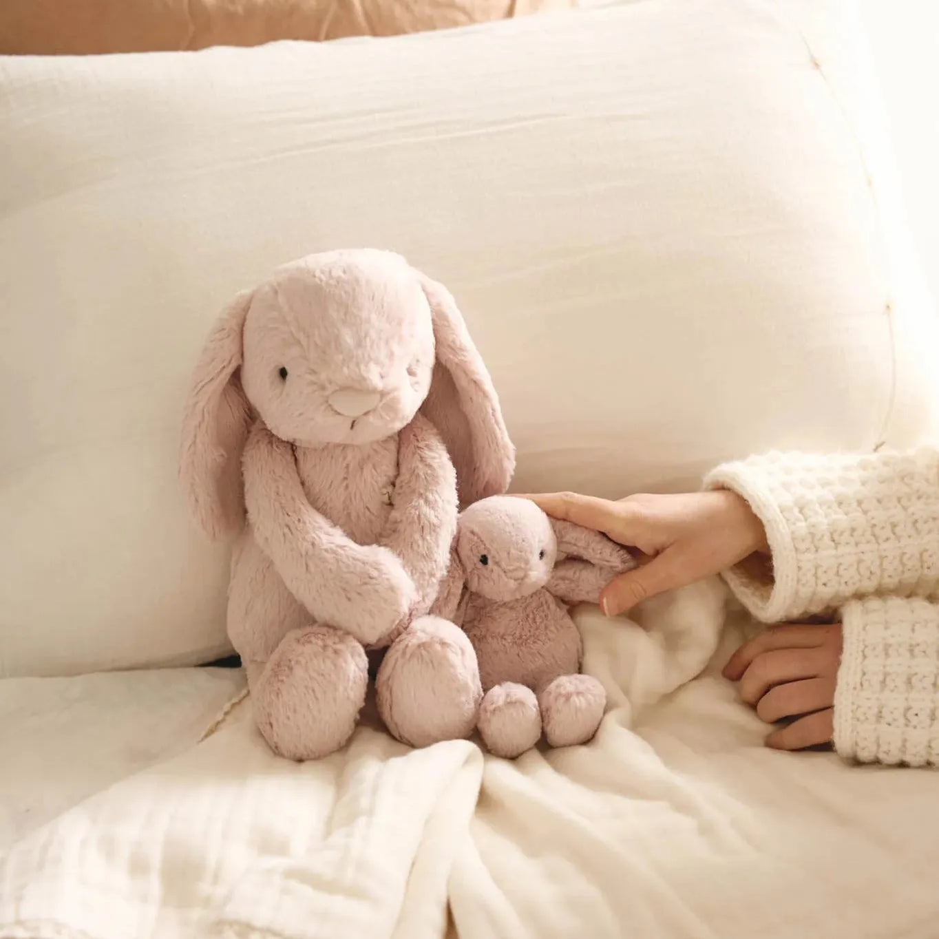 Frankie the Bunny 30cm + Baby -Blush