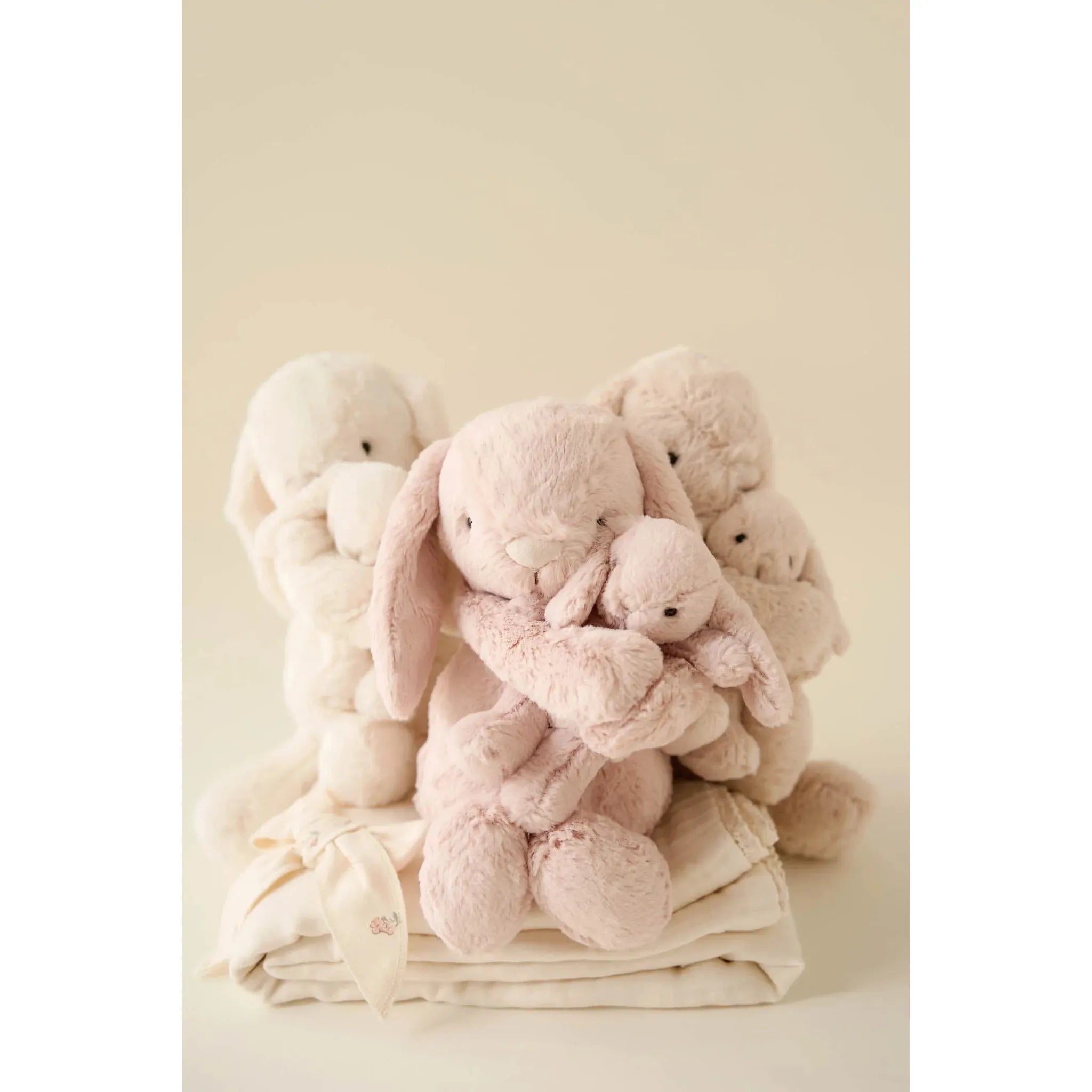Frankie the Bunny 30cm + Baby -Blush