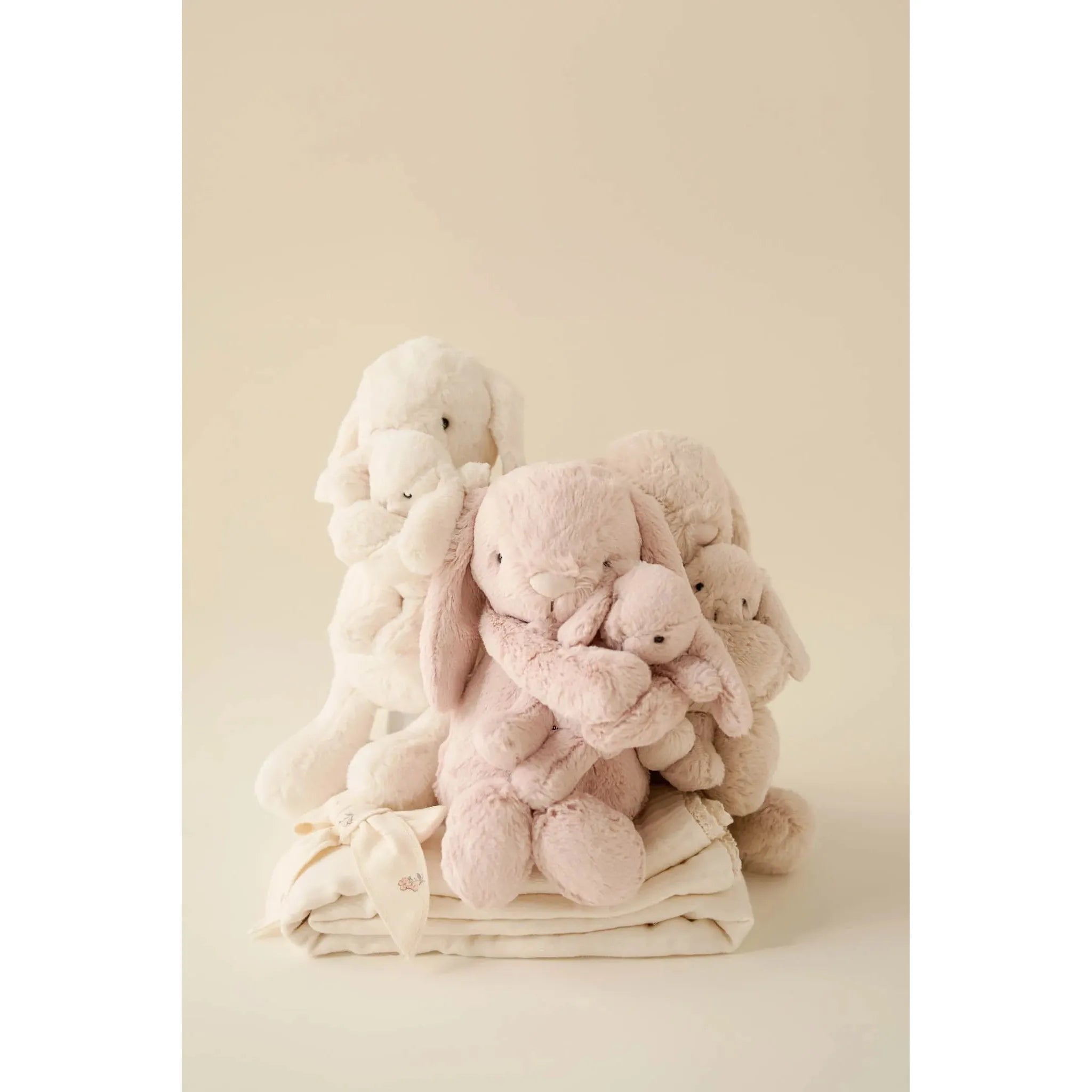 Frankie the Bunny 30cm + Baby -Blush