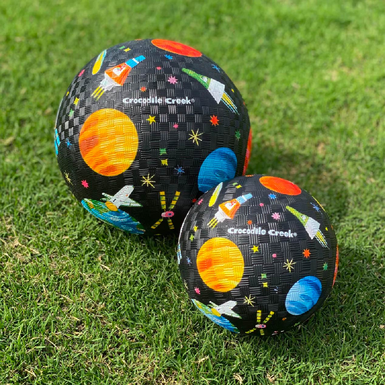 Playground Ball 7 Inch - Space Exploration (Black)