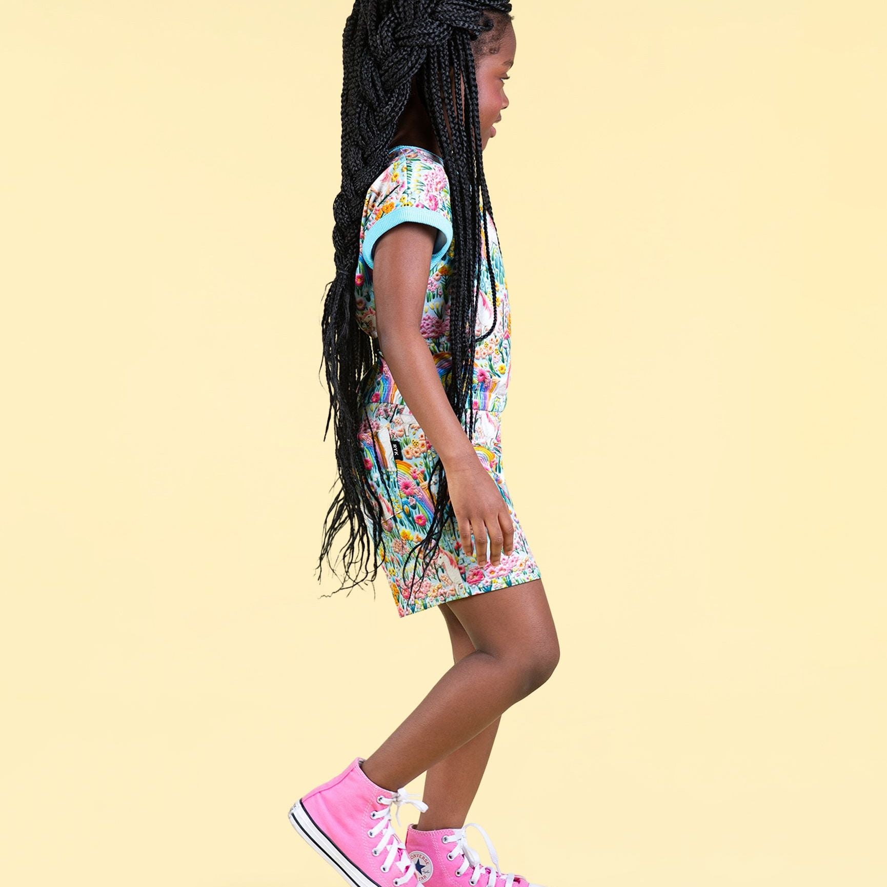 EMBROIDERED UNICORNS ROMPER