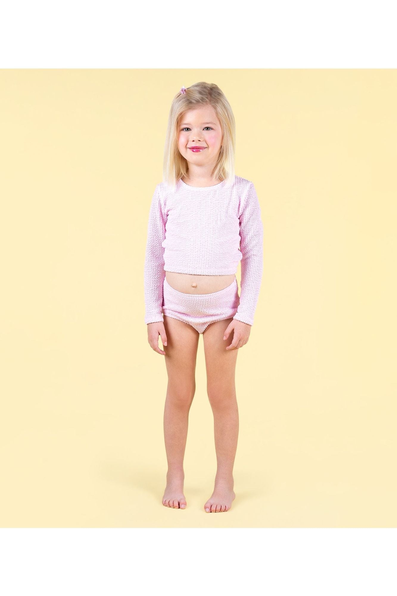 PINK CRINKLE RASHIE SET