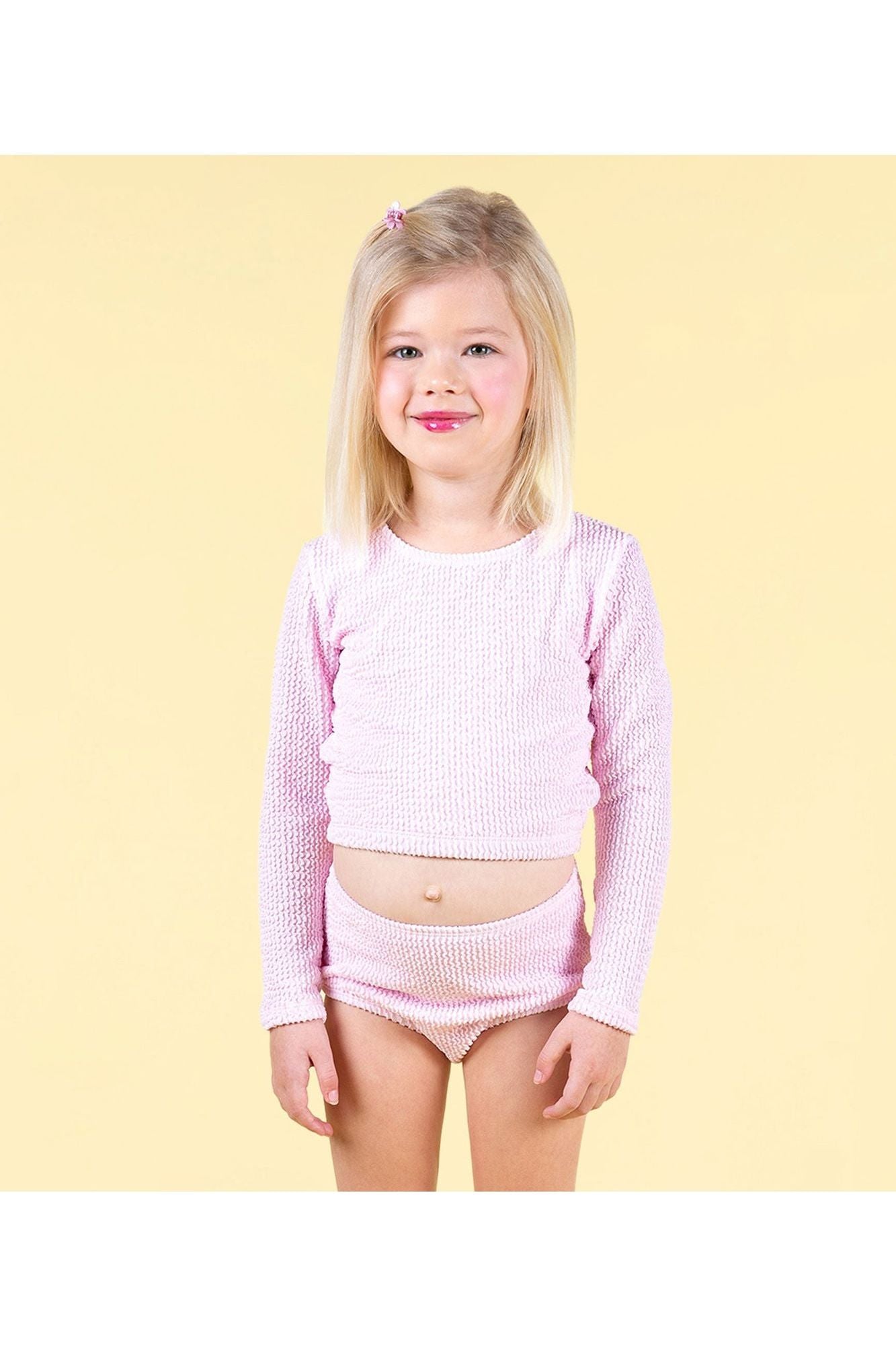 PINK CRINKLE RASHIE SET
