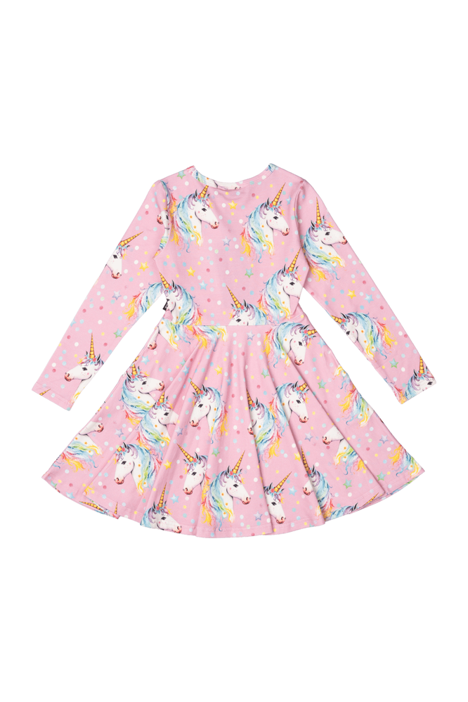 DOTTY UNICORN WAISTED DRESS