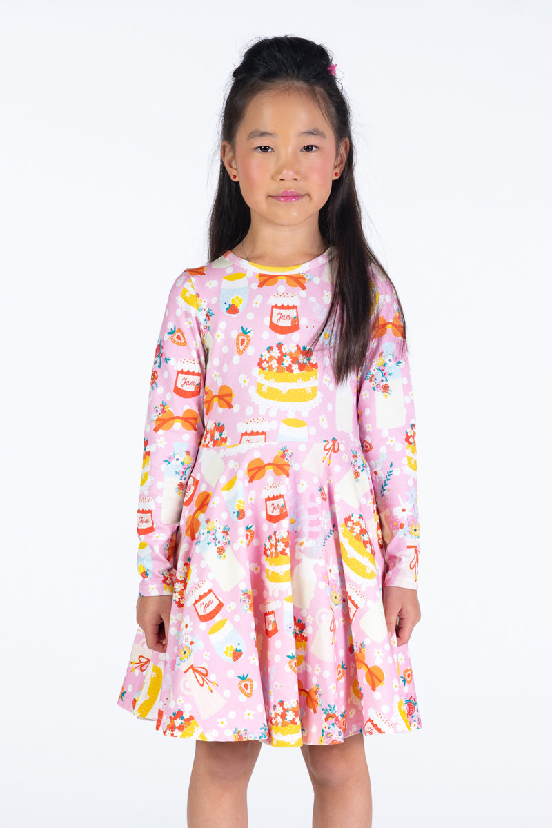 PARTY TIME PINK WAISTED DRESS