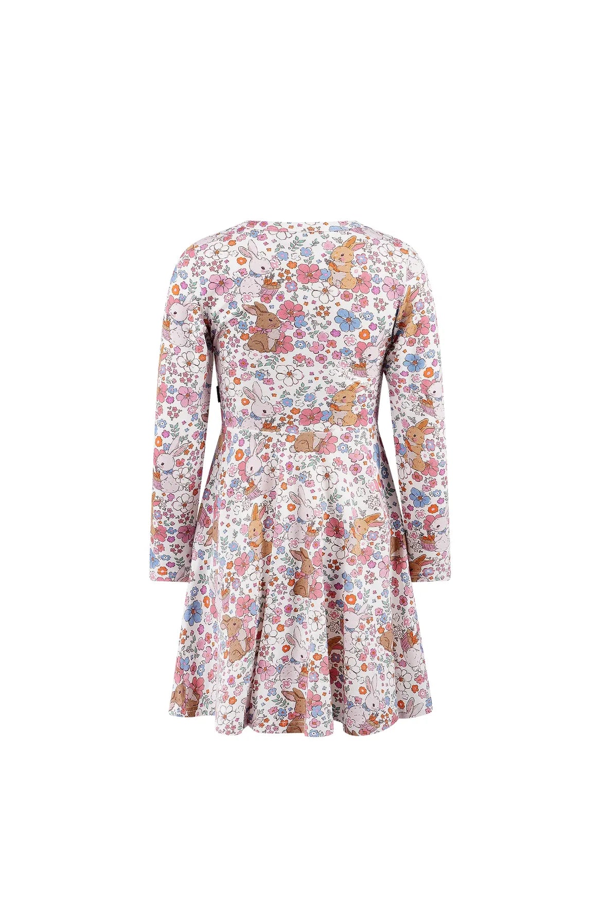 DITSY BUNNY L/S WAISTED DRESS