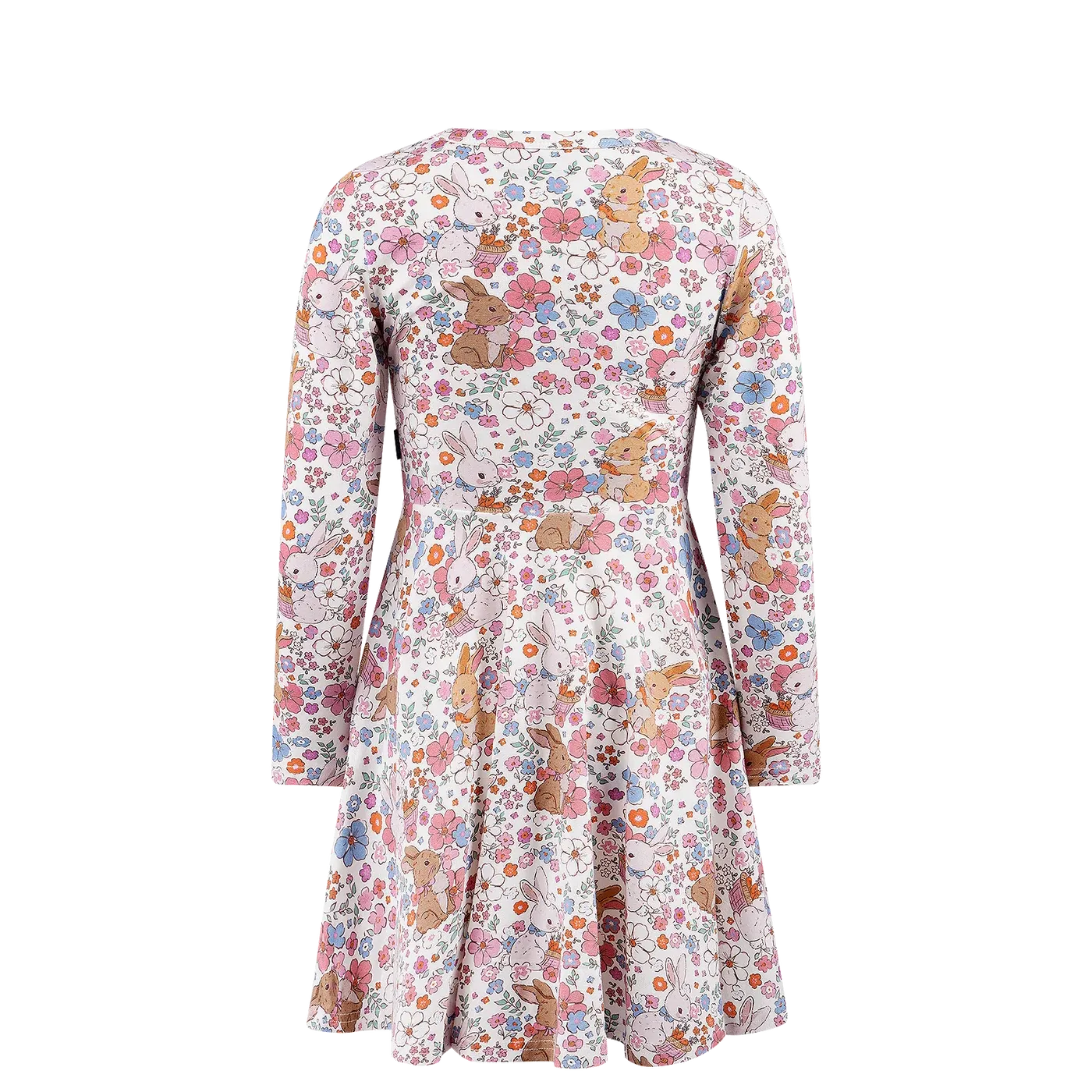 DITSY BUNNY L/S WAISTED DRESS