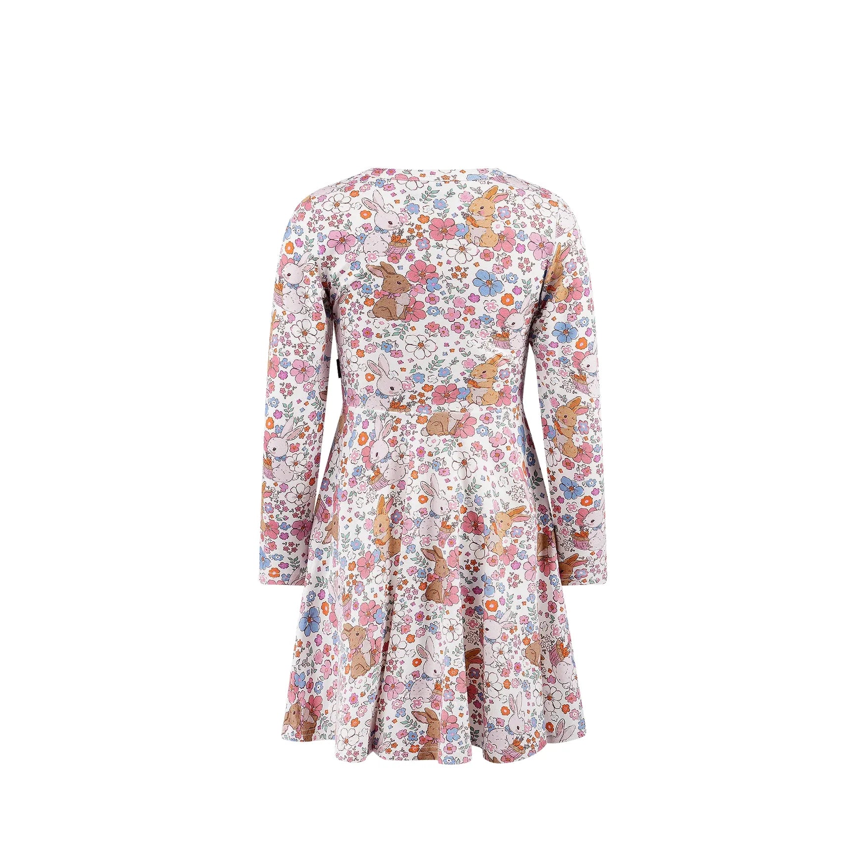 DITSY BUNNY L/S WAISTED DRESS