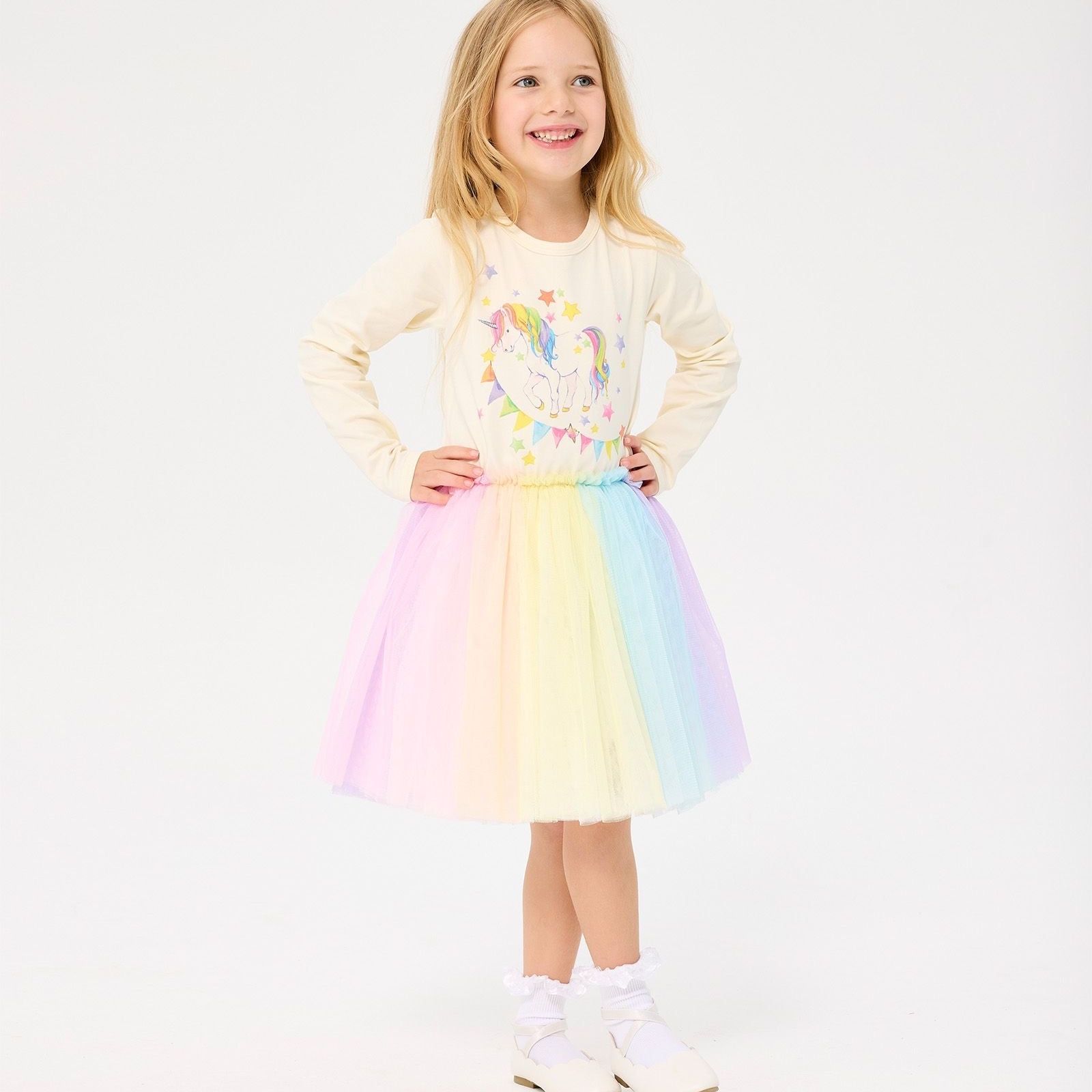 UNICORN FLAGS L/S CIRCUS DRESS