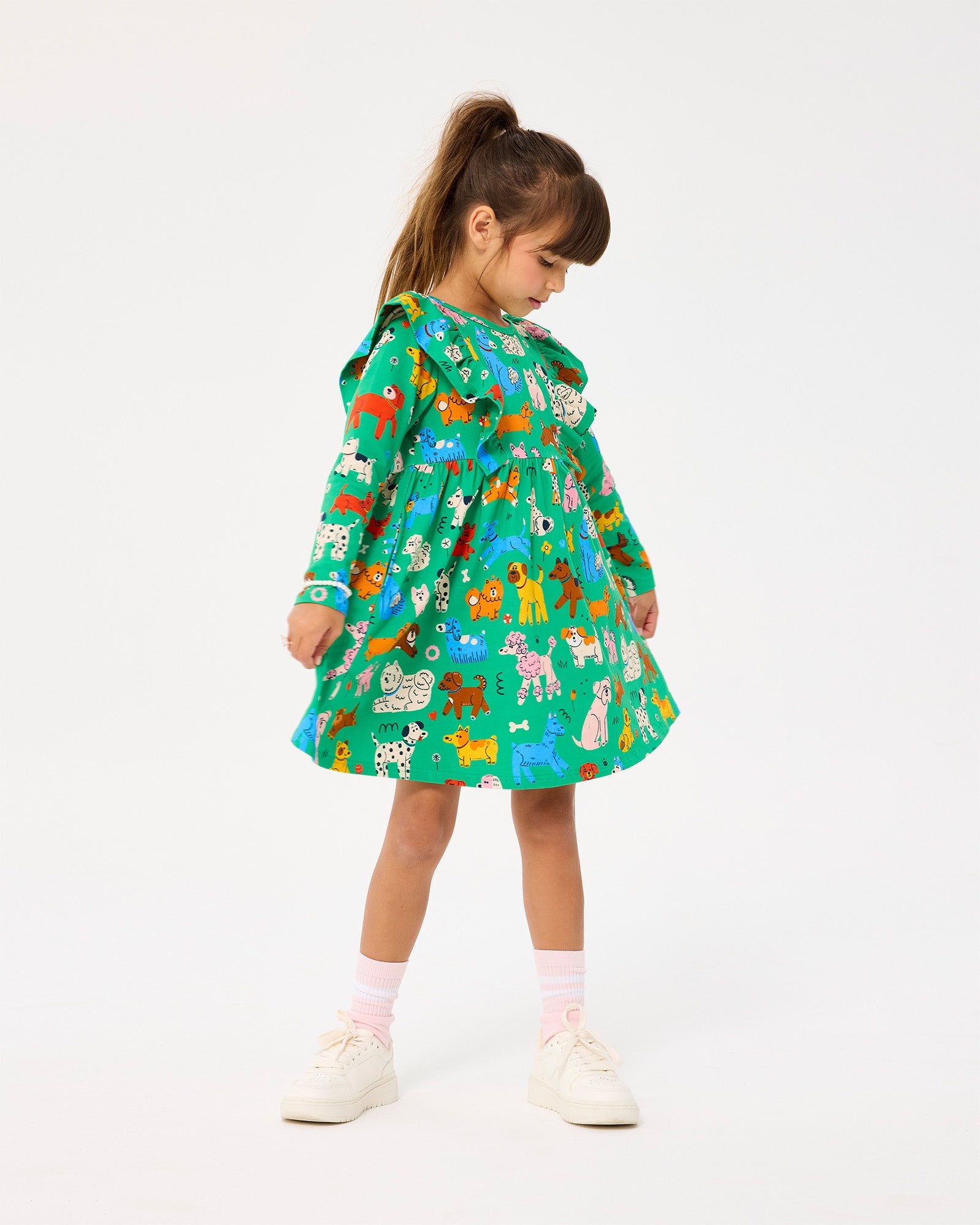 PARK LIFE L/S DRESS - GREEN
