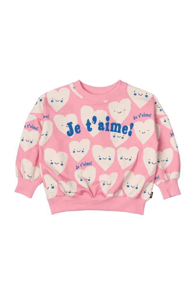 JE T'AIME HEARTS SWEATSHIRT