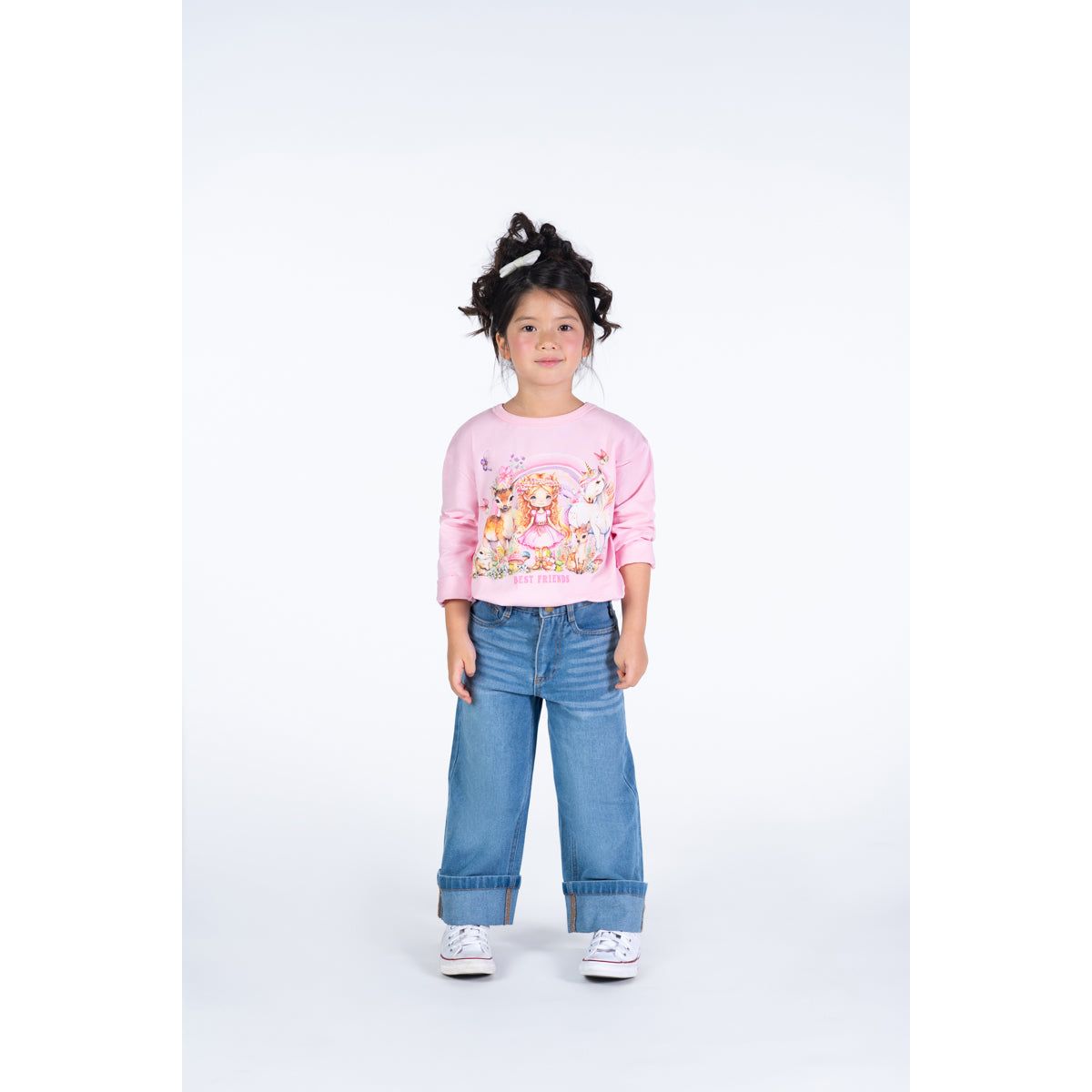 FLARED LOOSE FIT DENIM JEANS