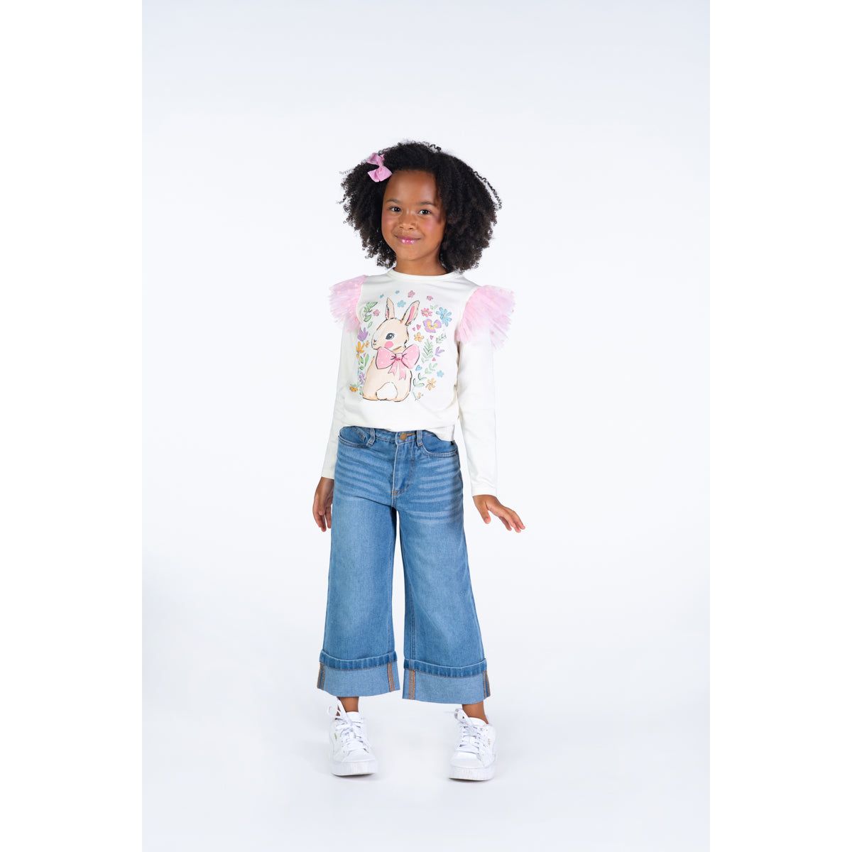 FLARED LOOSE FIT DENIM JEANS