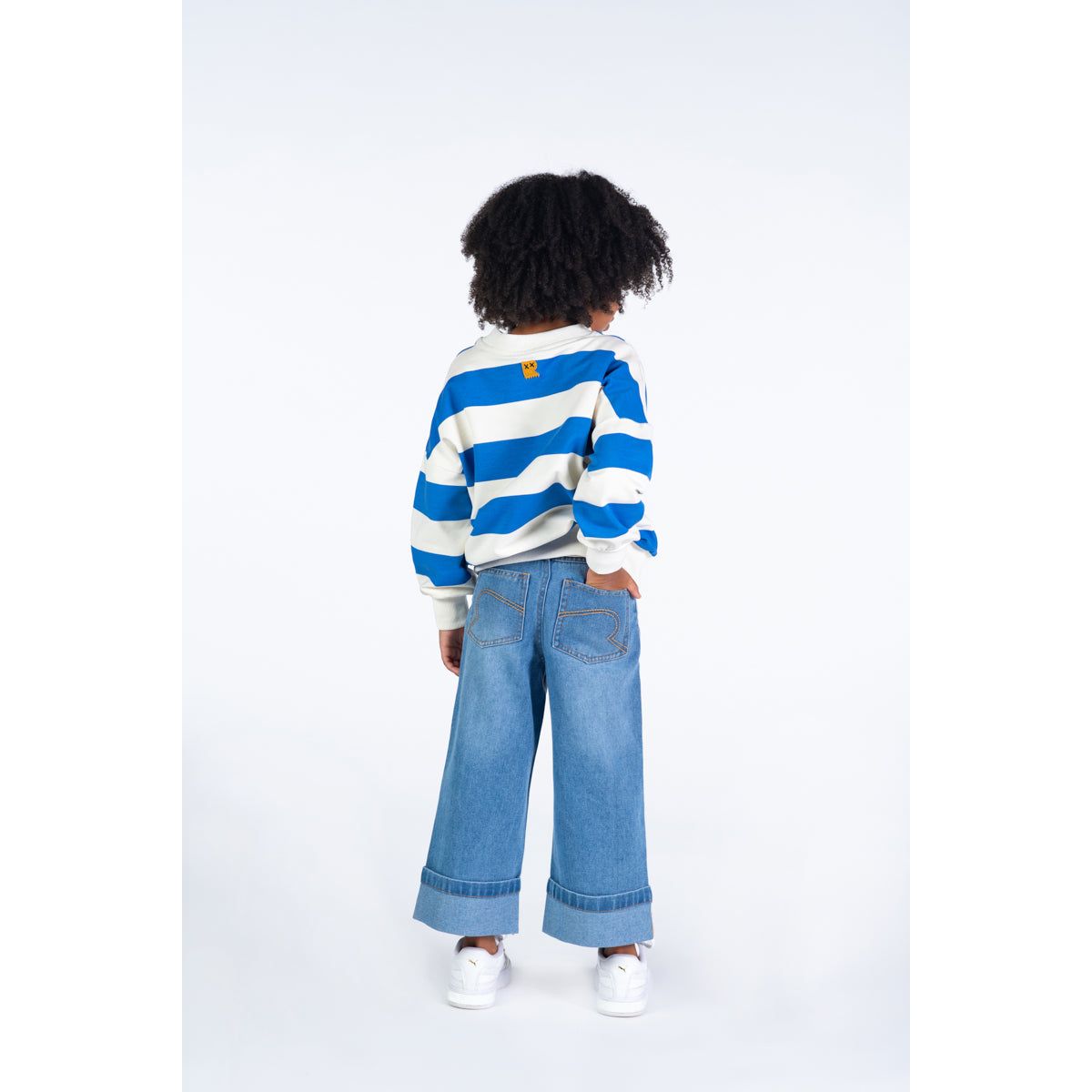FLARED LOOSE FIT DENIM JEANS