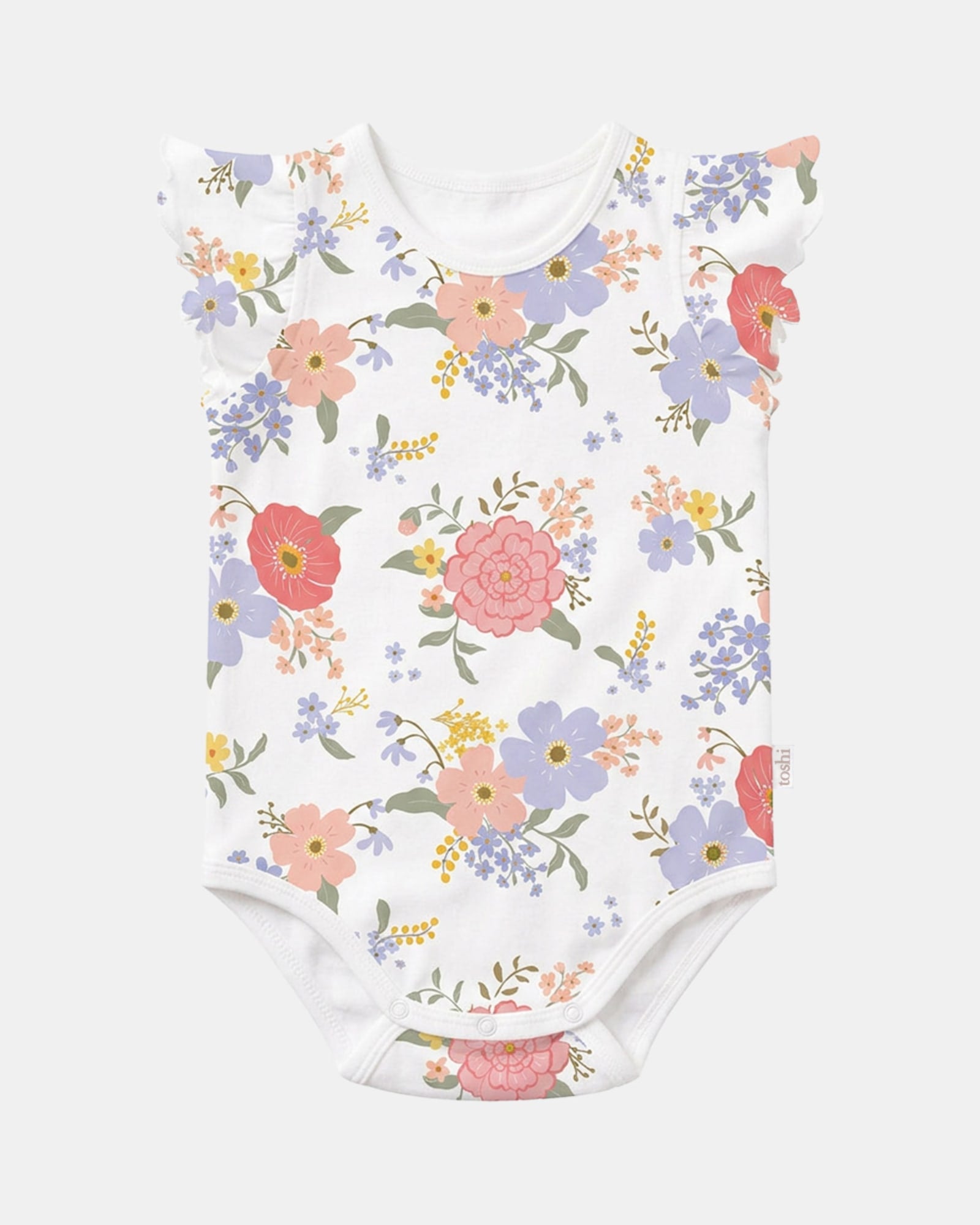 Onesie S/S Frill Arcadia Field Flowers