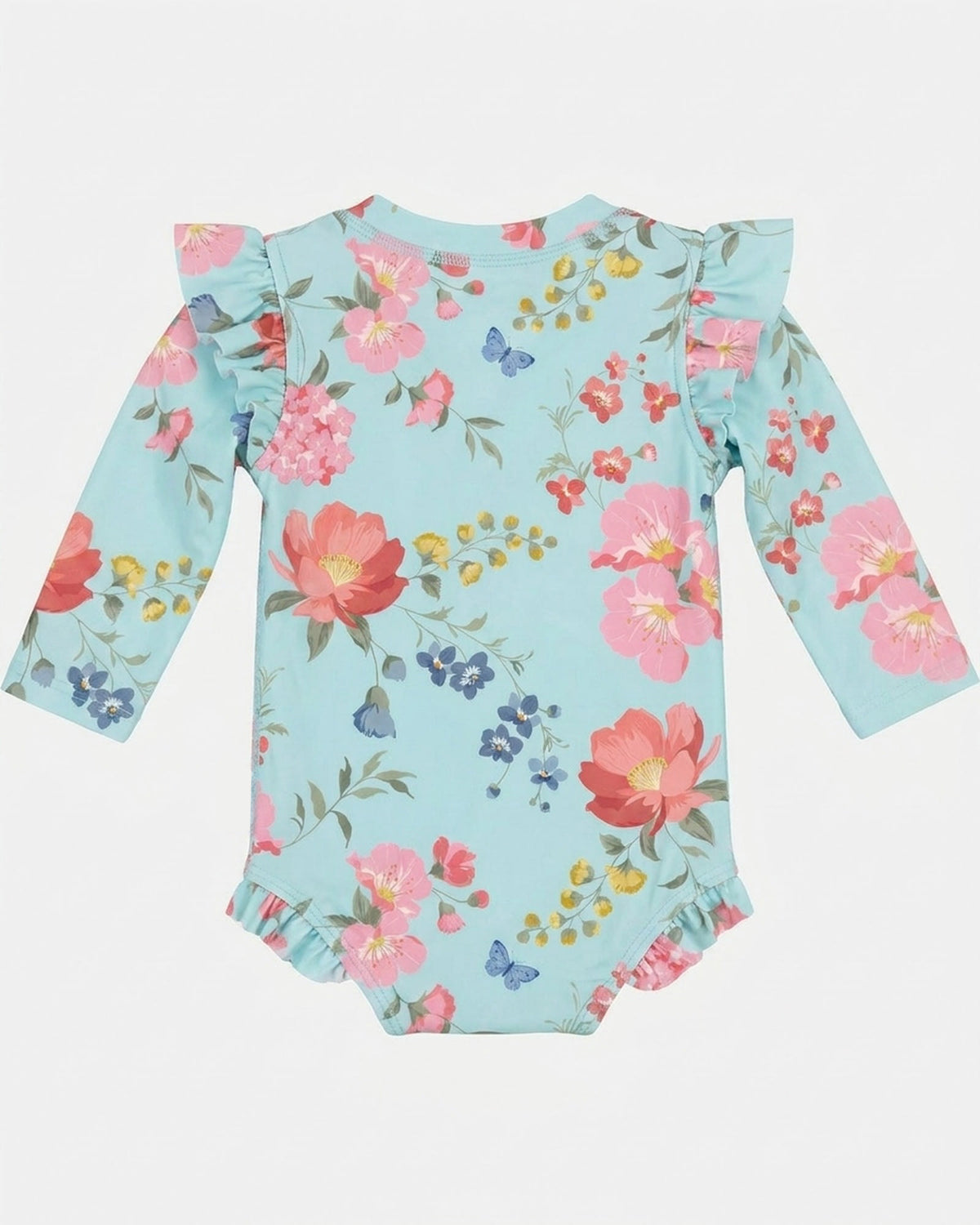 Swim Onesie L/S Twinkle Aqua Garden