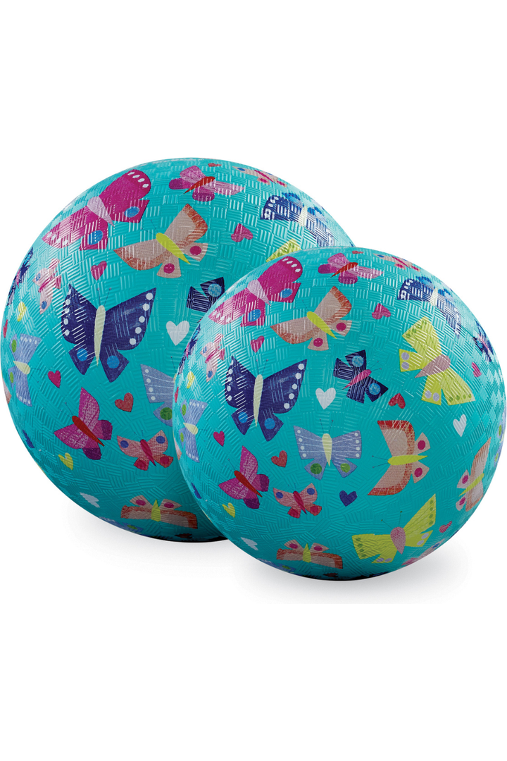 Playground Ball 7 Inch - Butterfly Rainbow Aqua