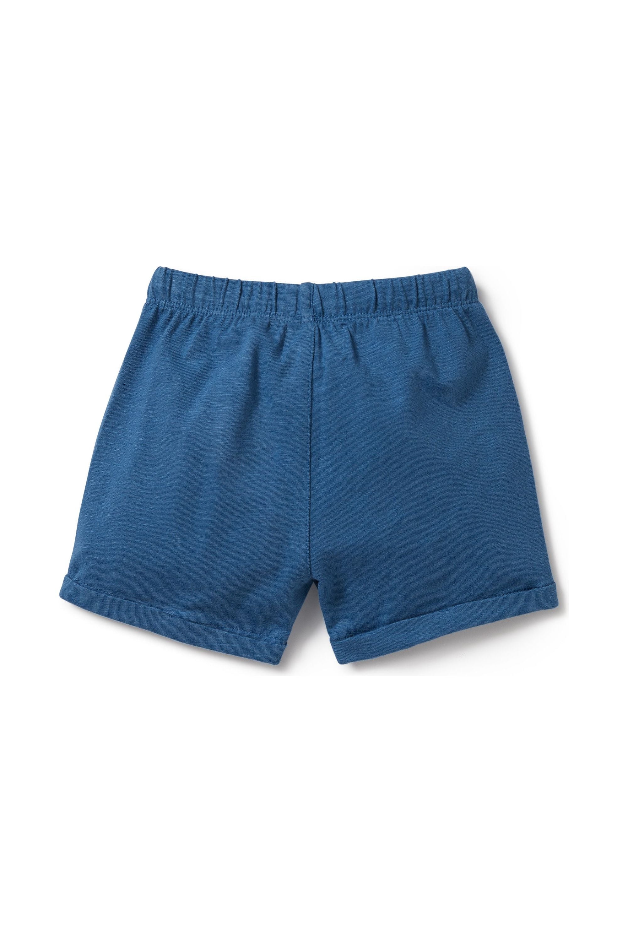 Dark Blue Organic Tie Front Short