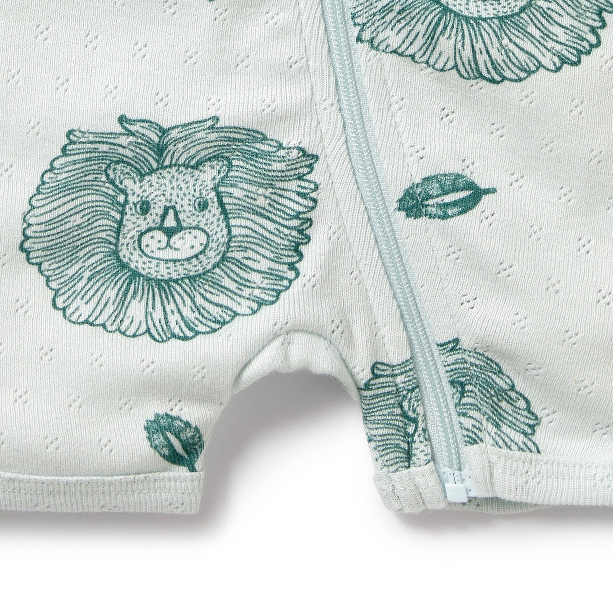 Little Lion Organic Pointelle Boyleg Zipsuit