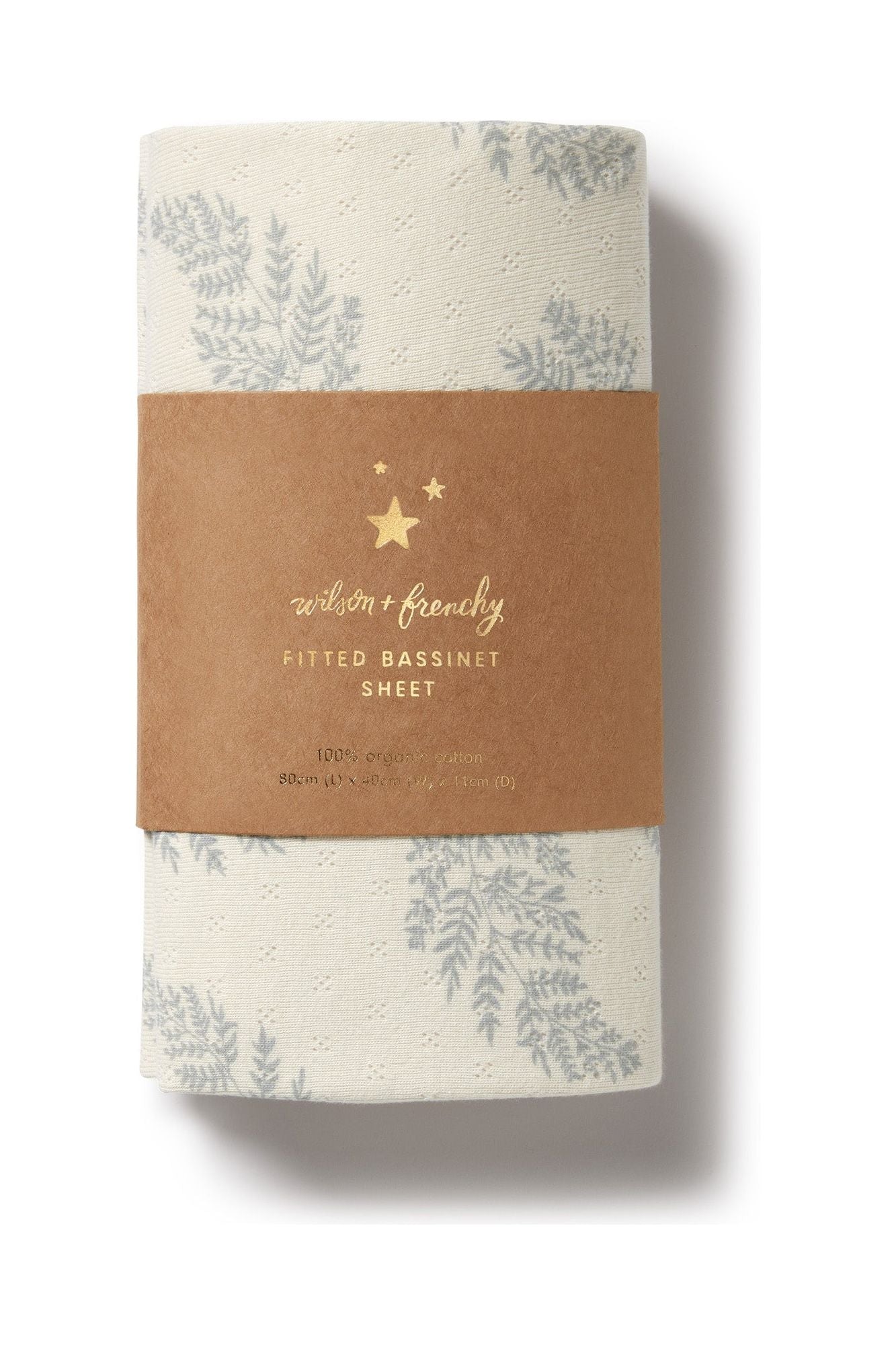 Forever Ferns Organic Pointelle Bassinet Sheet