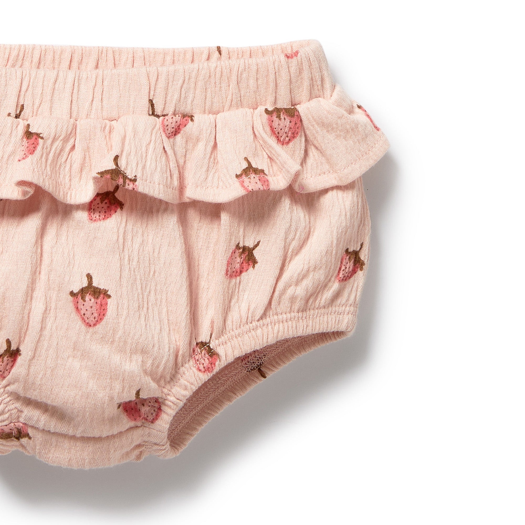 Strawberry Kisses Organic Ruffle Set