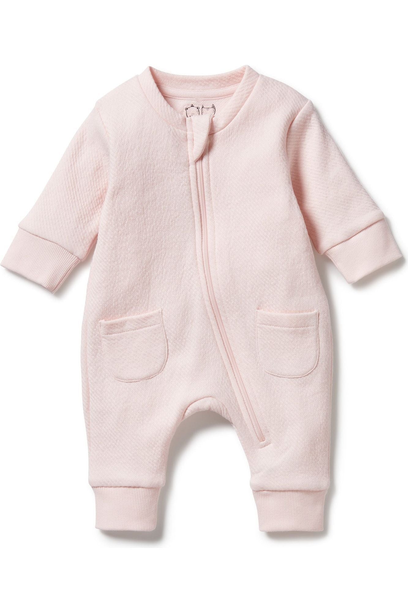 Pink Organic Quilted Growsuit