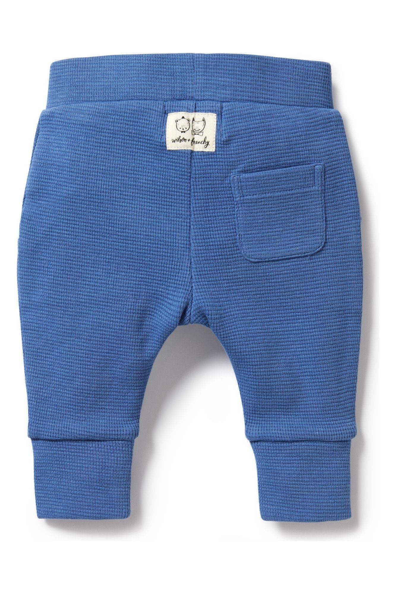 Brilliant Blue Organic Waffle Pant