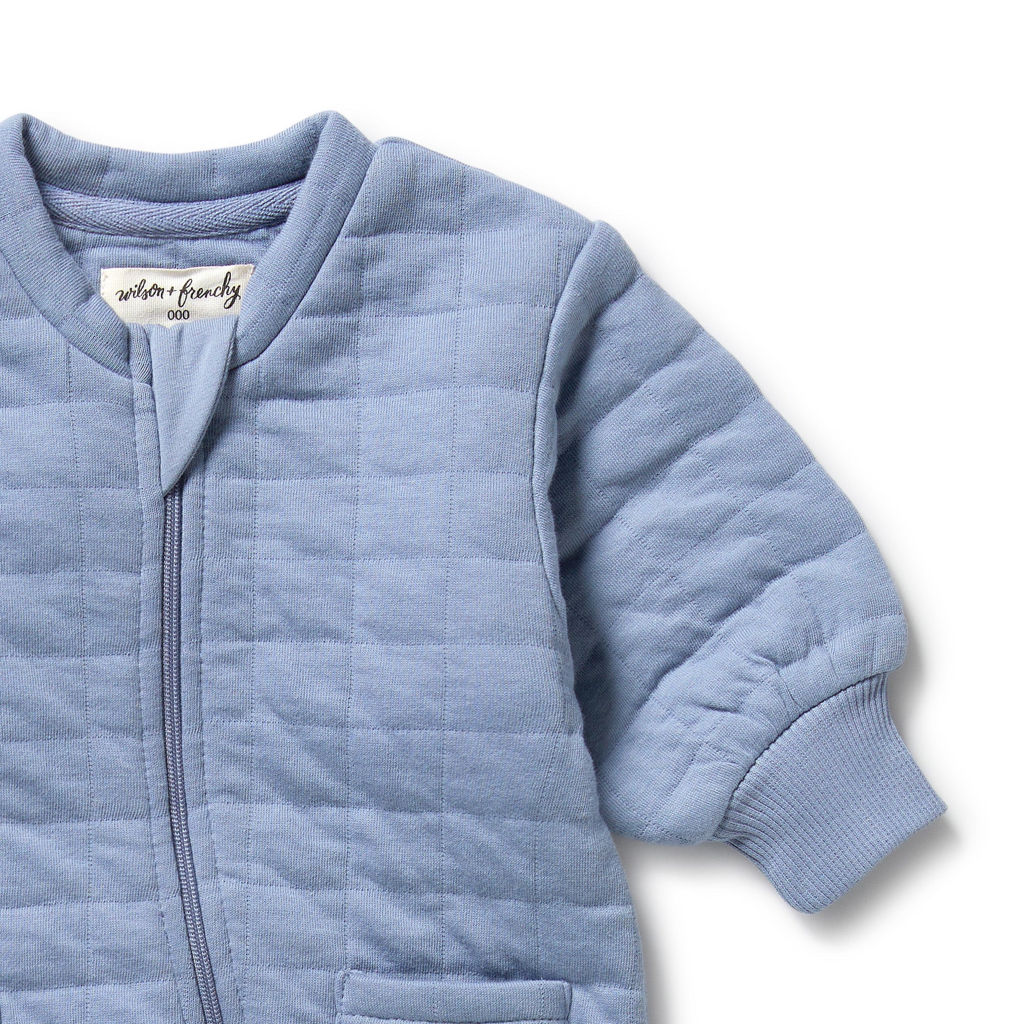 Sky Blue Organic Quilted Growsuit