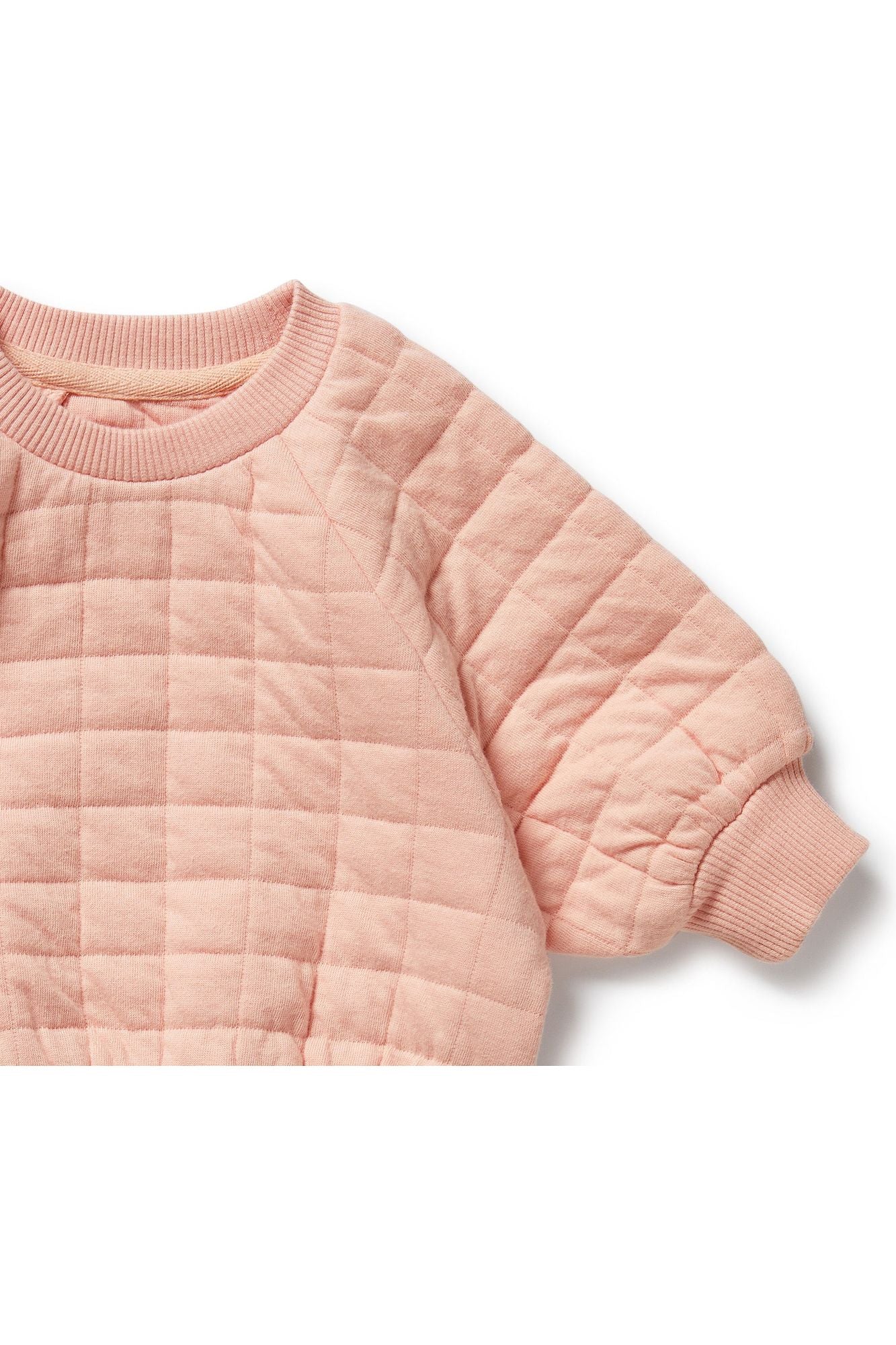 Pretty Pink Organic Quilted Sweat
