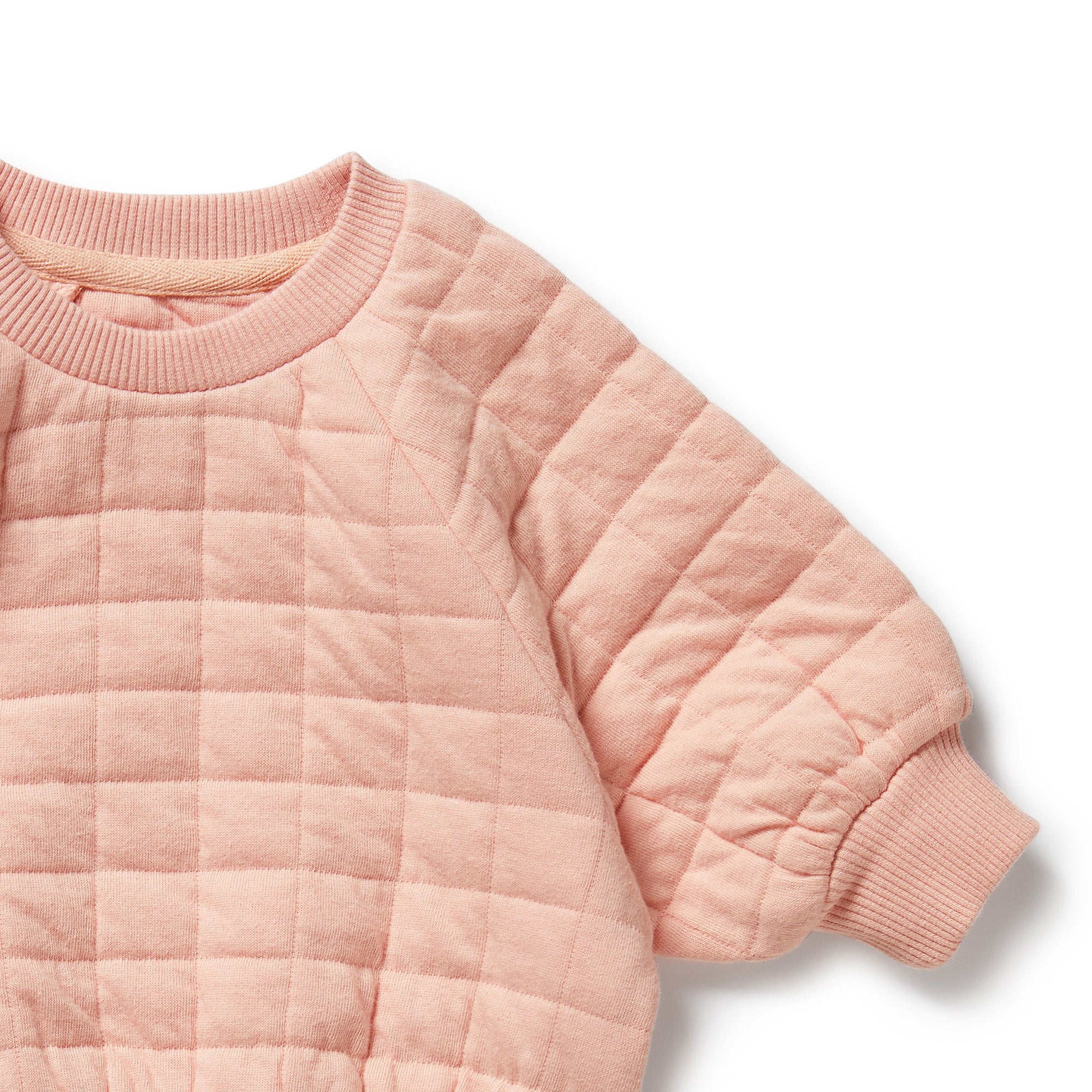 Pretty Pink Organic Quilted Sweat