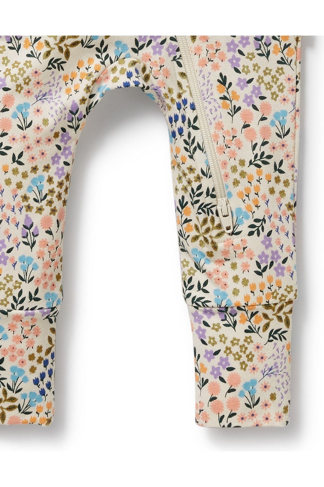 Tiny Bloom Organic Zipsuit with Feet