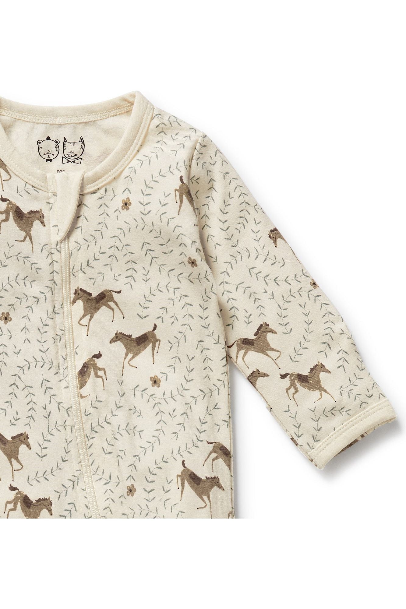 Trixie Horse Organic Zipsuit with Feet