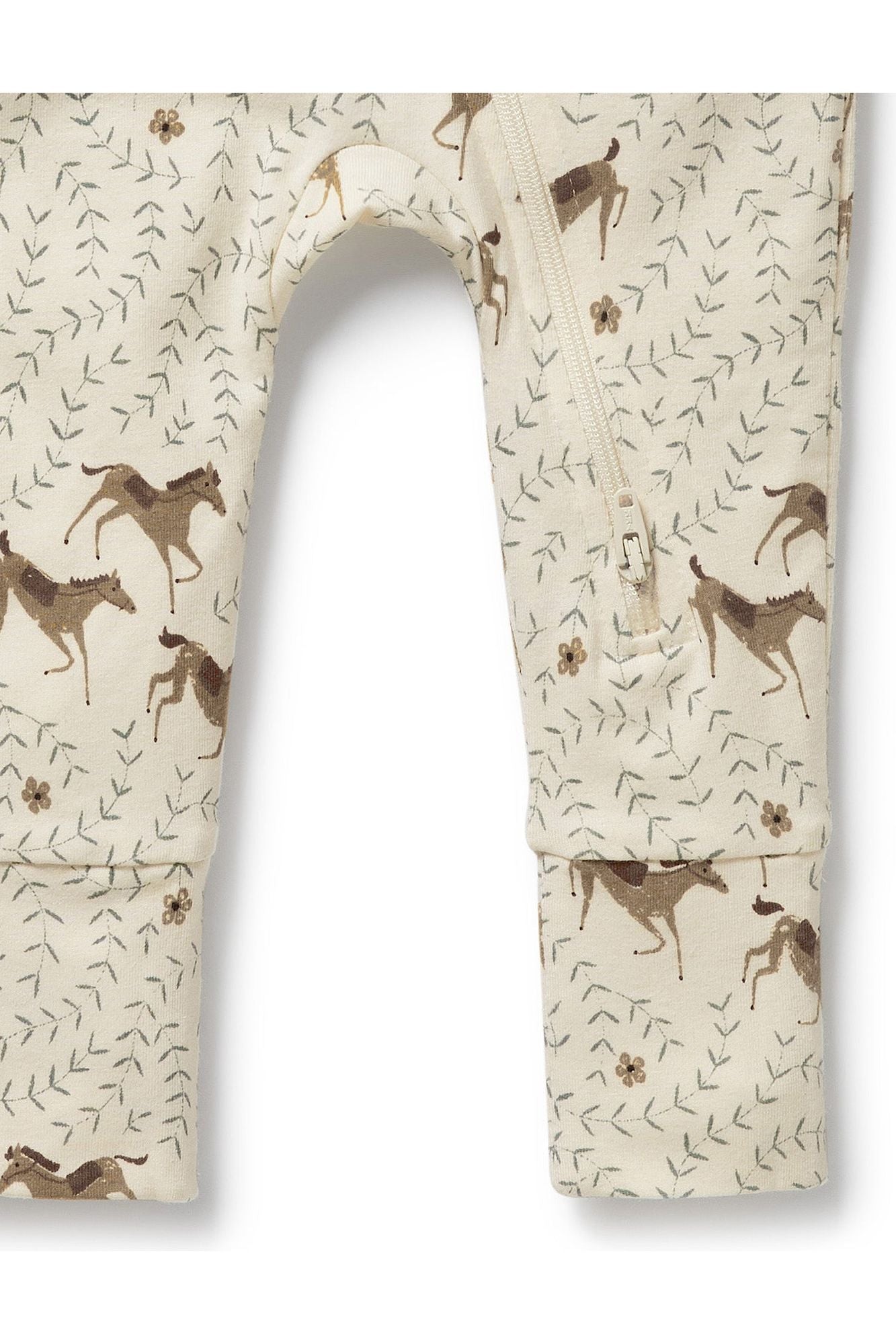 Trixie Horse Organic Zipsuit with Feet