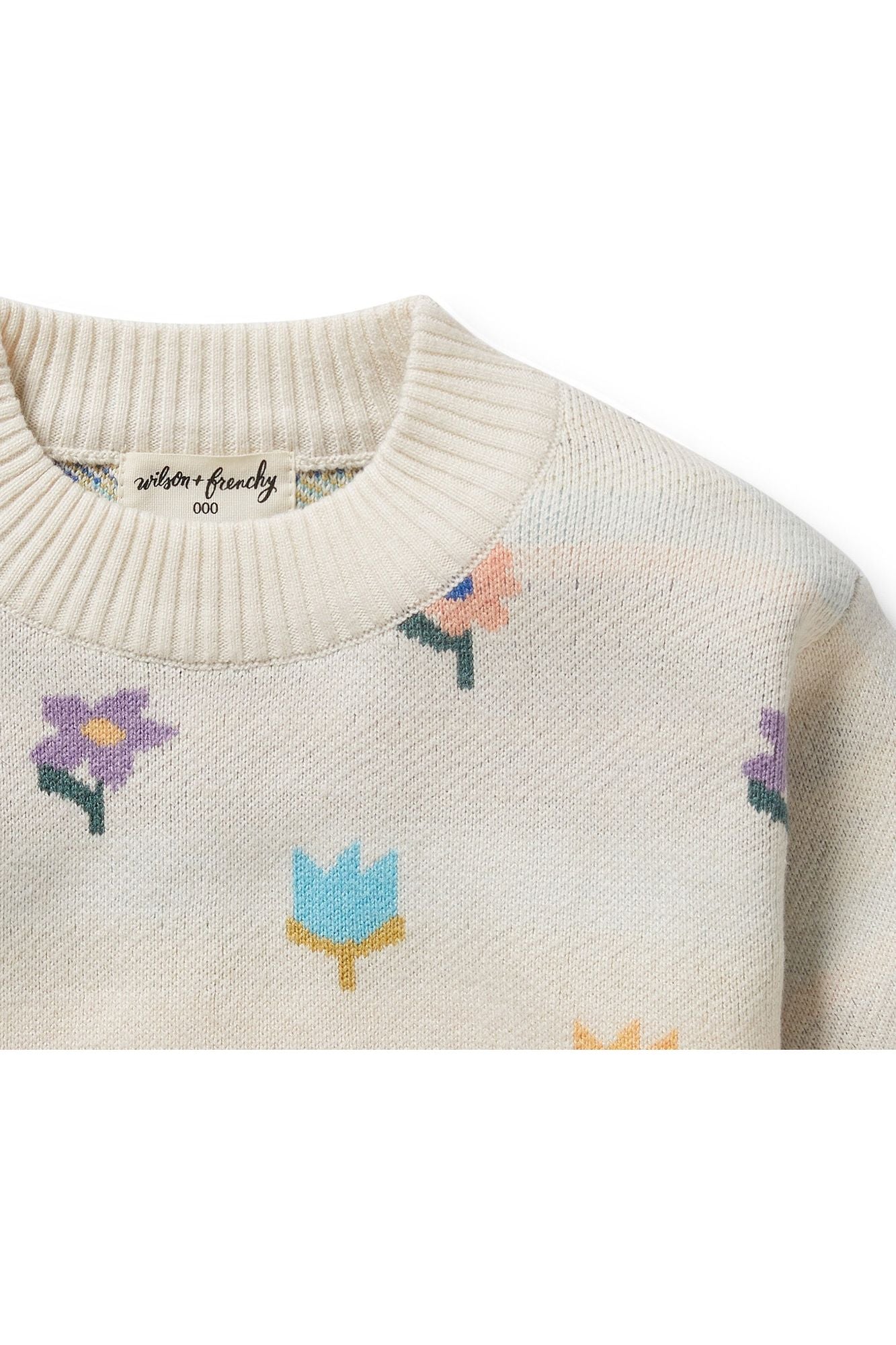 Flower Pop Organic Knitted Jacquard Jumper