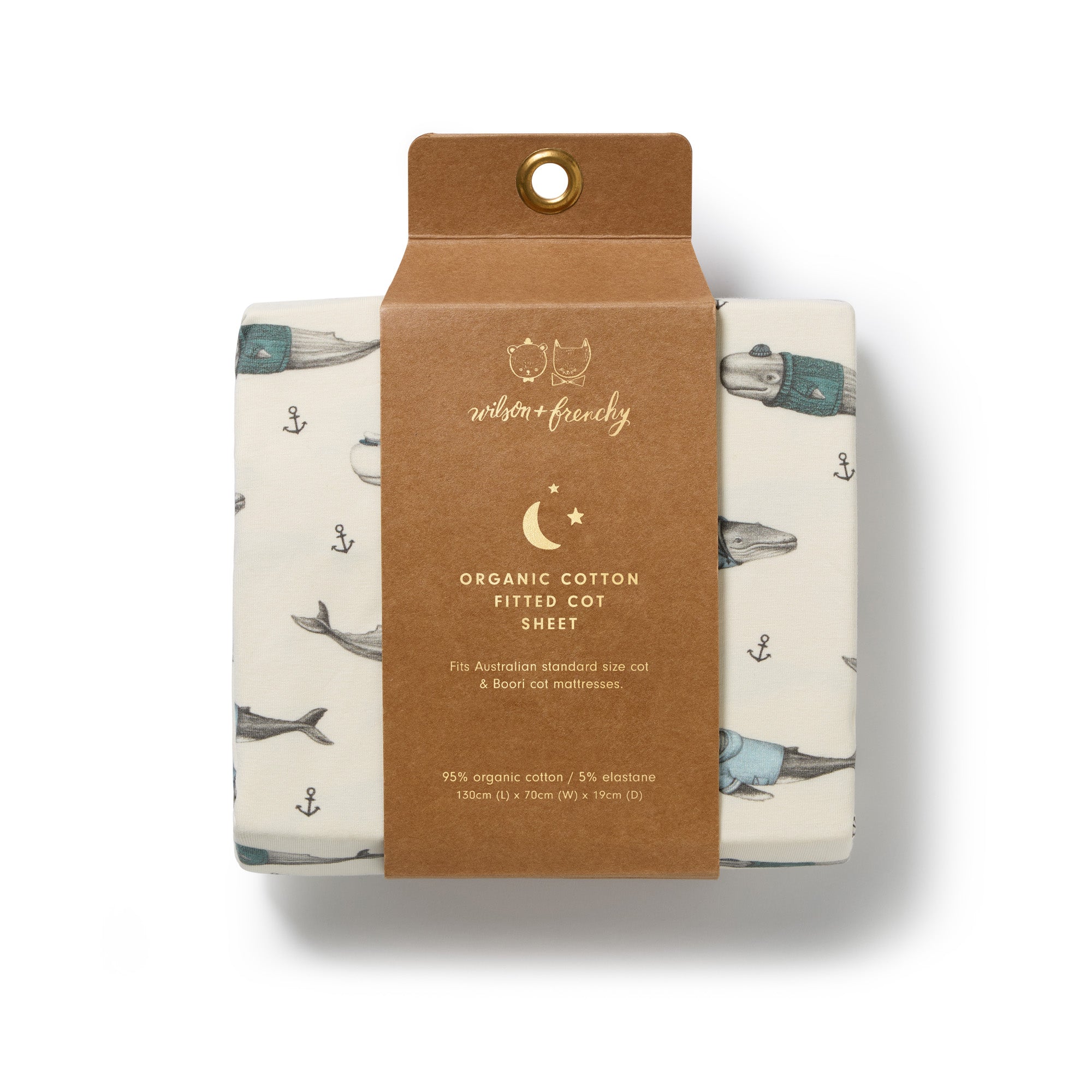 Woolly Whales Organic Cot Sheet