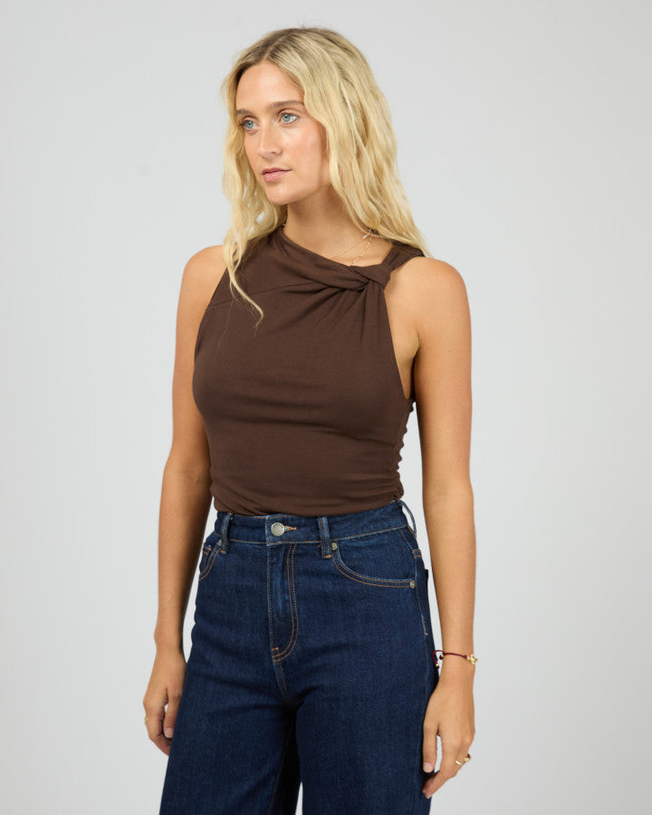Aae Danni Twist Top - Brown
