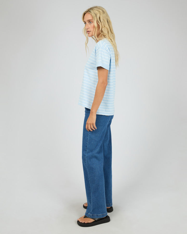 AAE WASHED STRIPE TEE - OCEAN BLUE