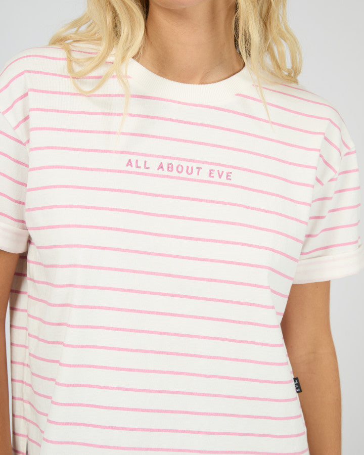 AAE WASHED STRIPE TEE - ORCHID