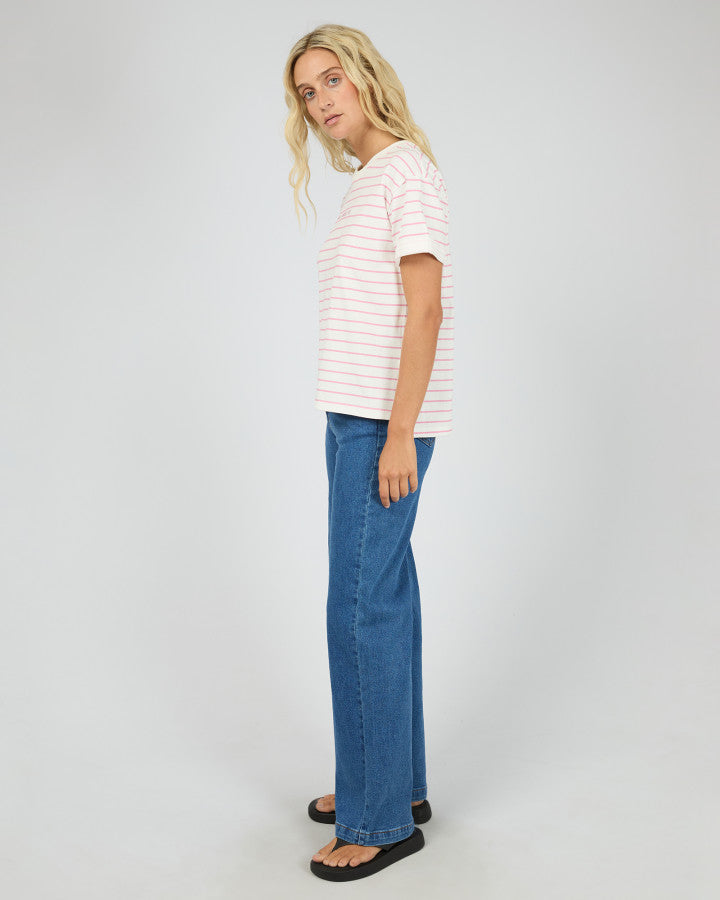 AAE WASHED STRIPE TEE - ORCHID