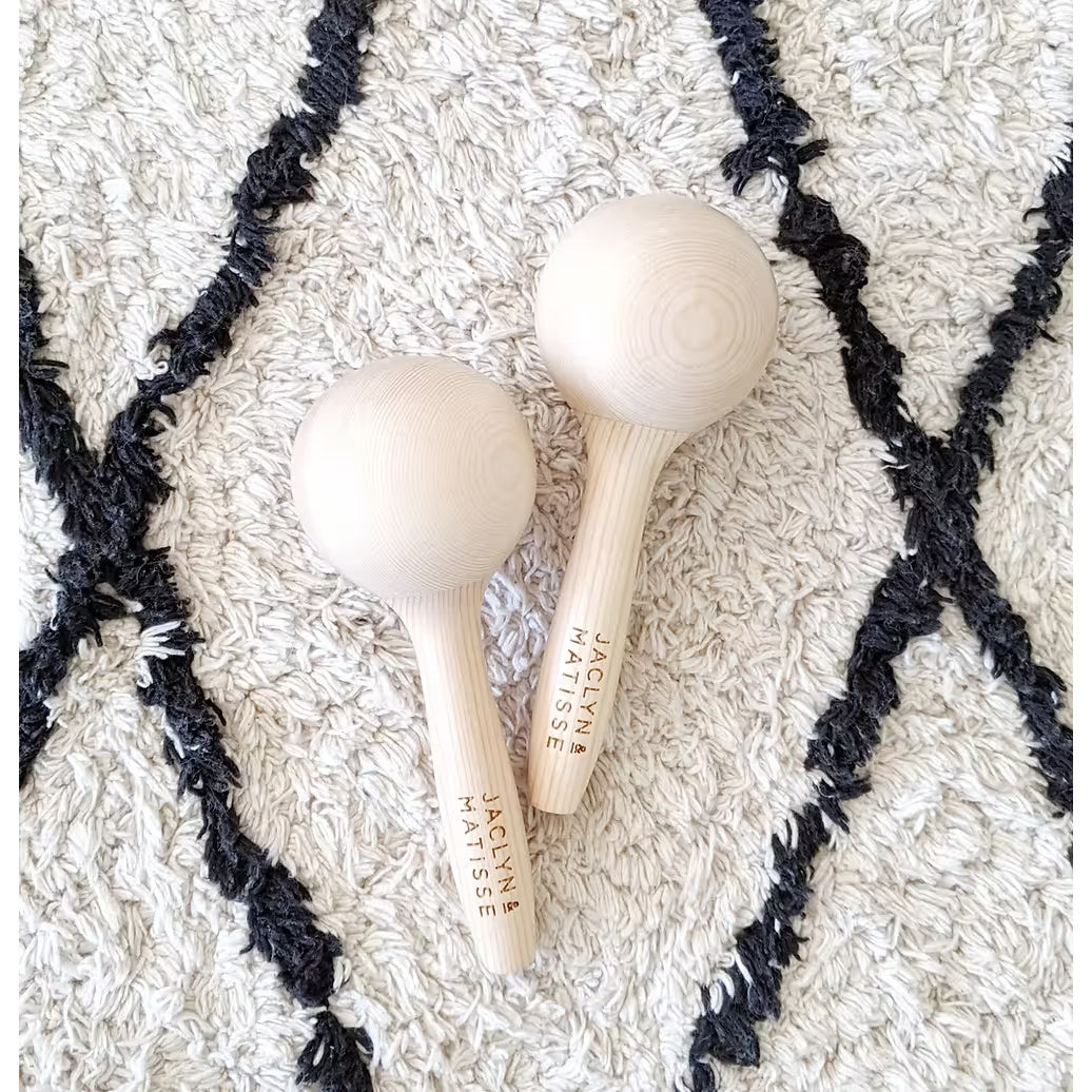 WOODEN - PAIR OF  MARACA
