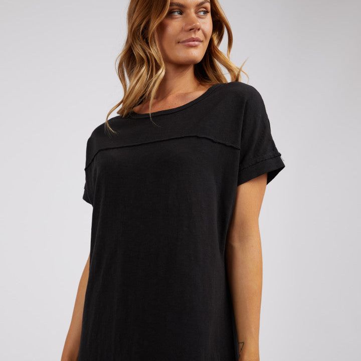 ALLISON TEE DRESS - WASHED BLACK